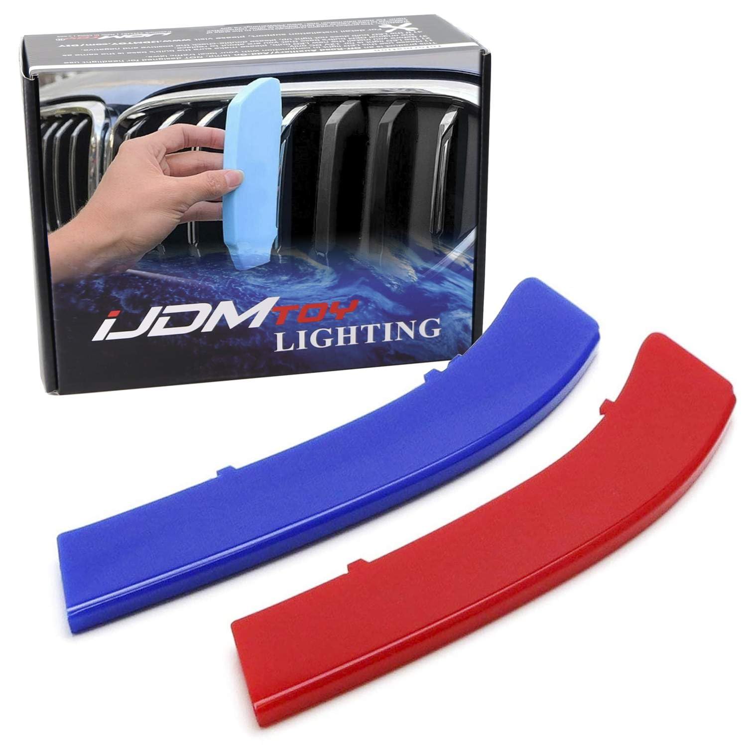 Ijdmtoy Exact Fit ///M-Colored Grille Insert Trims Compatible With 2007-2010 Bmw E92/E93 Pre-Lci 3 Series 2-Door Coupe 325I 328I