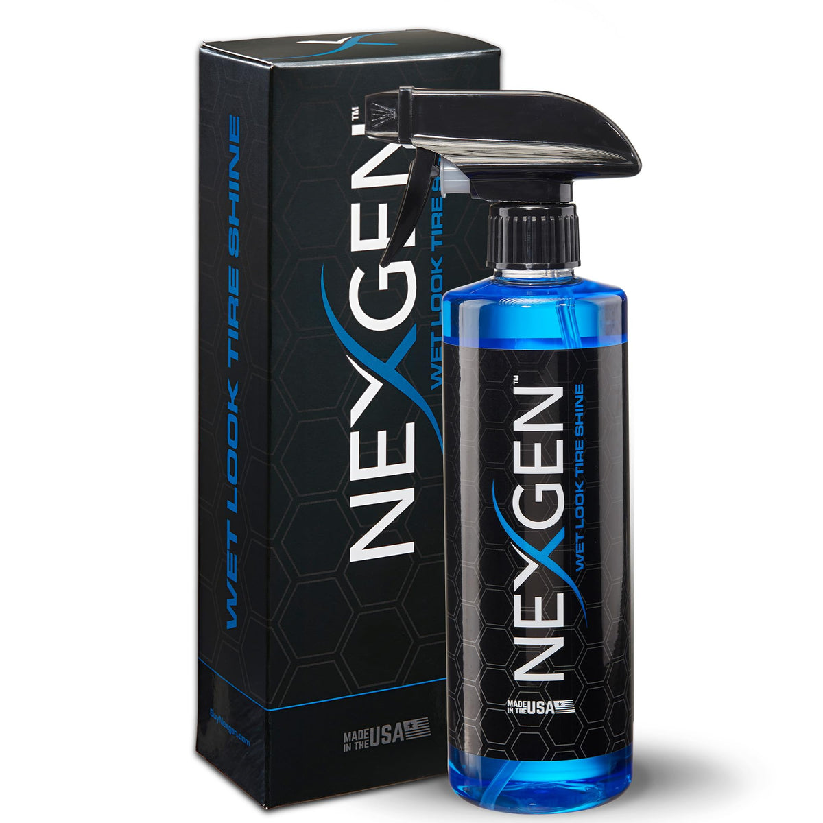 Nexgen Wet Look Tire Shine (16oz) - High-Gloss Finish & UV Protection - Keeps Tires & Trim Fresh - On-The-Go Car Detailing - Car