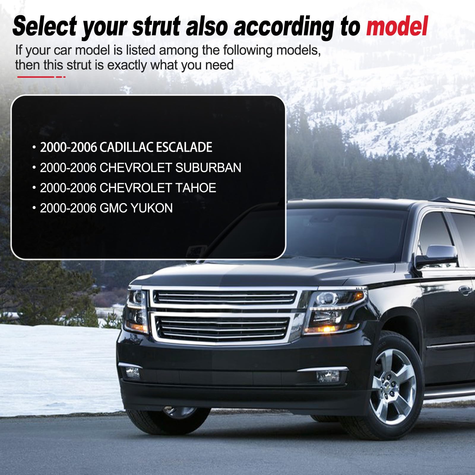 4185 Rear Window Glass Struts For 2000-2006 Cadillac Escalade, Chevrolet Suburban, Chevrolet Tahoe, Gmc Yukon Gas Shock Lift Sup