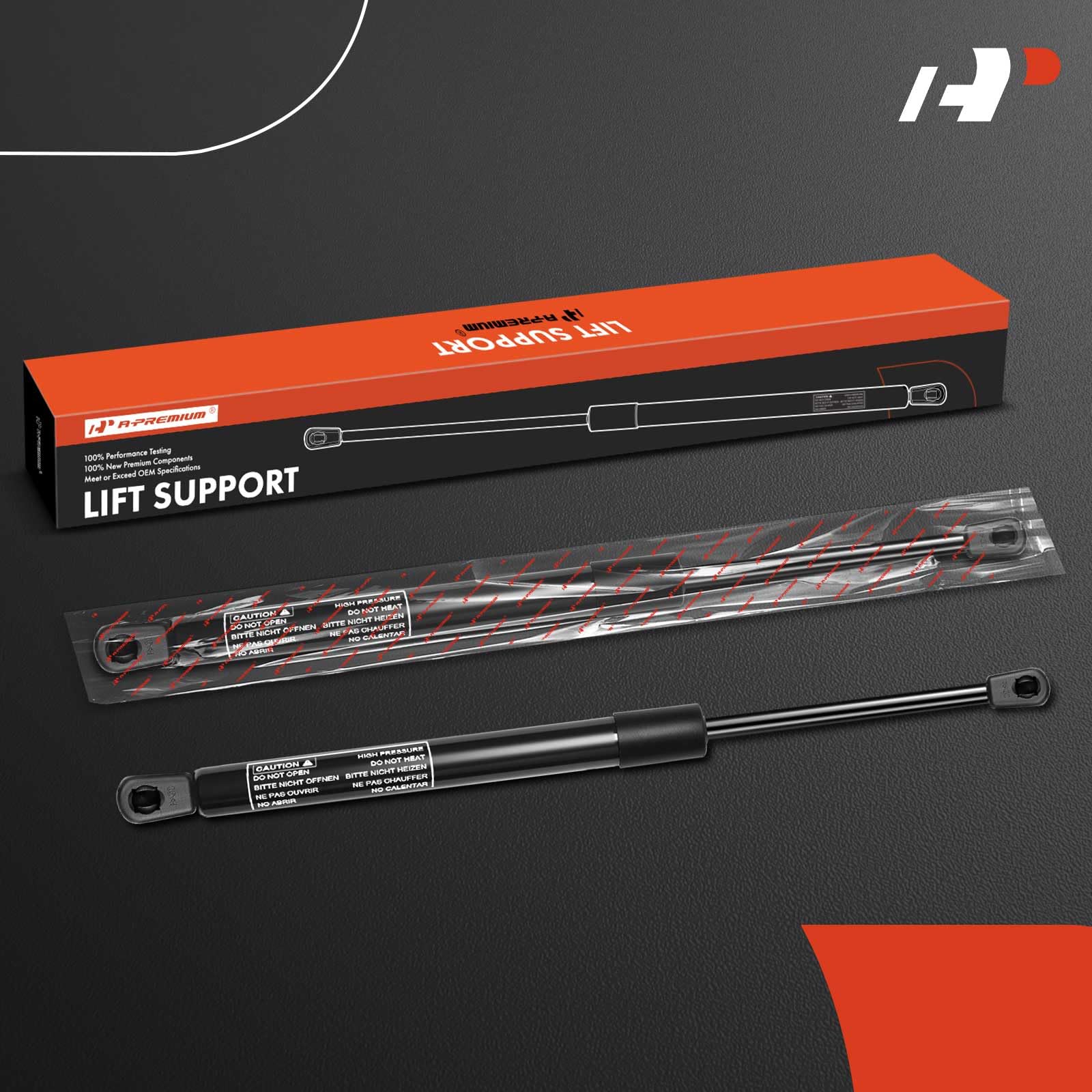 A-Premium Rear Window Lift Supports Shock Struts Replacement For Jeep Grand Cherokee Wh 2005-2010 2-Pc Set