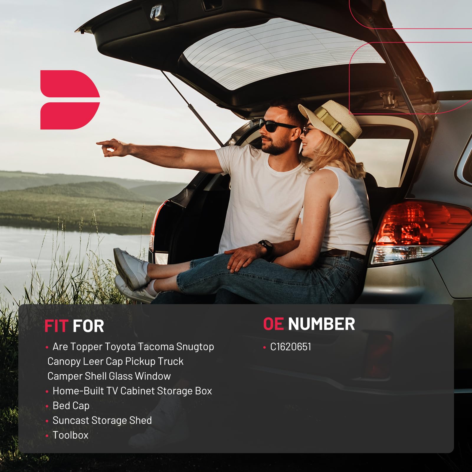 BDFHYK C1620651 18.7inch 40lbs (178N) Gas Shocks Struts Lift Support for are ATC Leer Camper Shell Awning Snugtop Topper Canopy