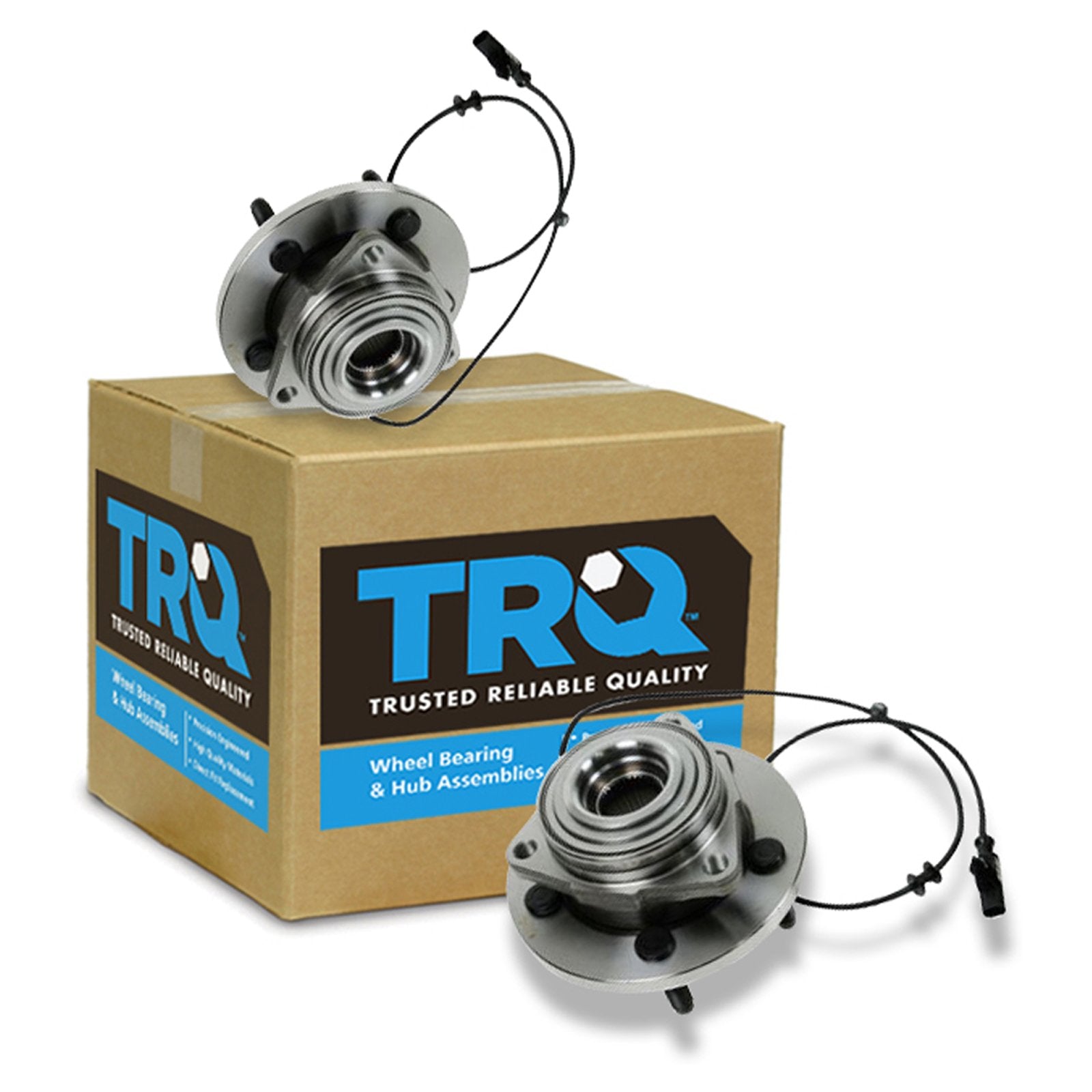 Trq Front Wheel Hub Bearings Assembly Set Compatible With 2004-2005 Dodge Durango