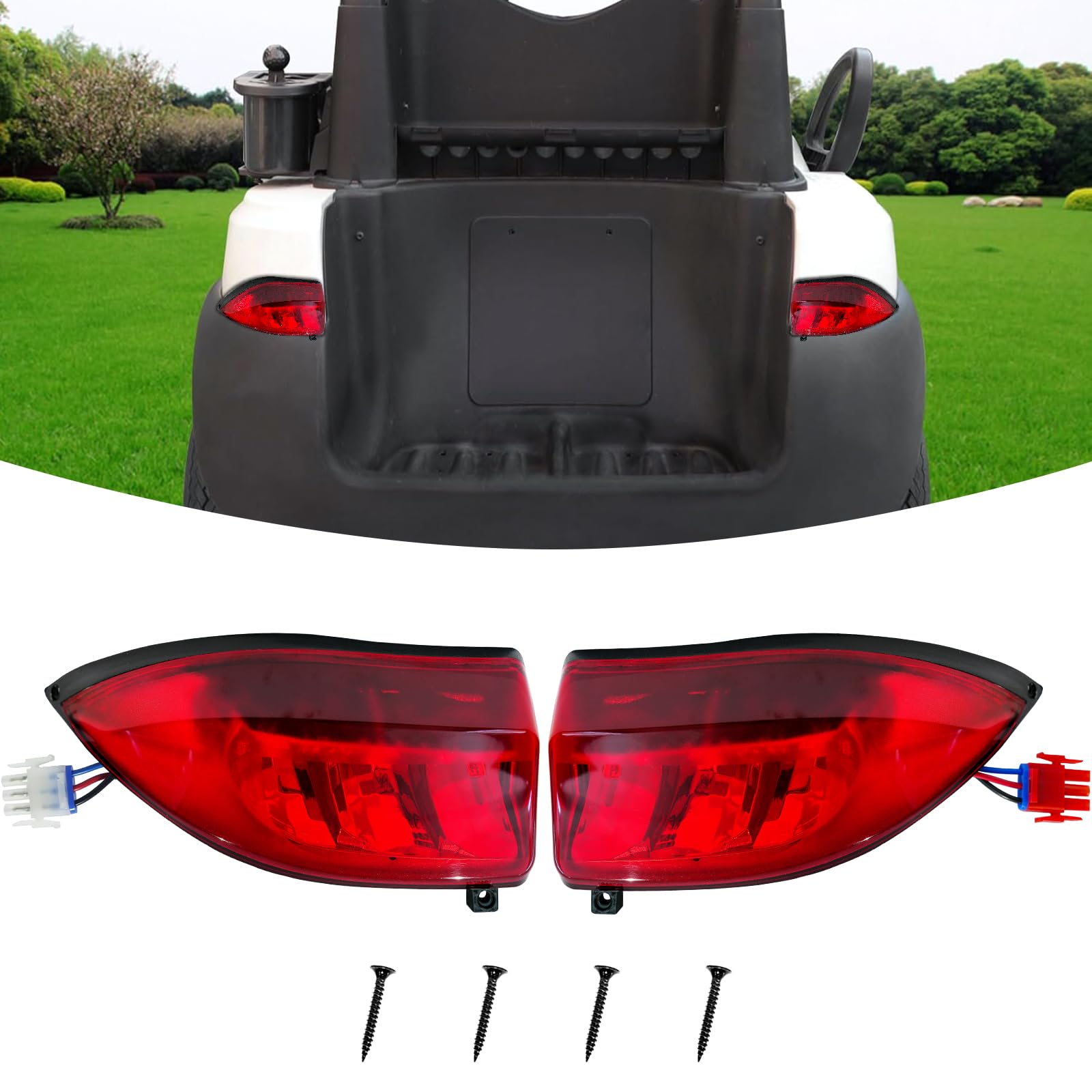 Drive-Up Golf Cart Led Taillight For Club Car Precedent 2004-Up And Tempo 2018-Up Models Replacements 12V 3 Wires Rear Light Kit