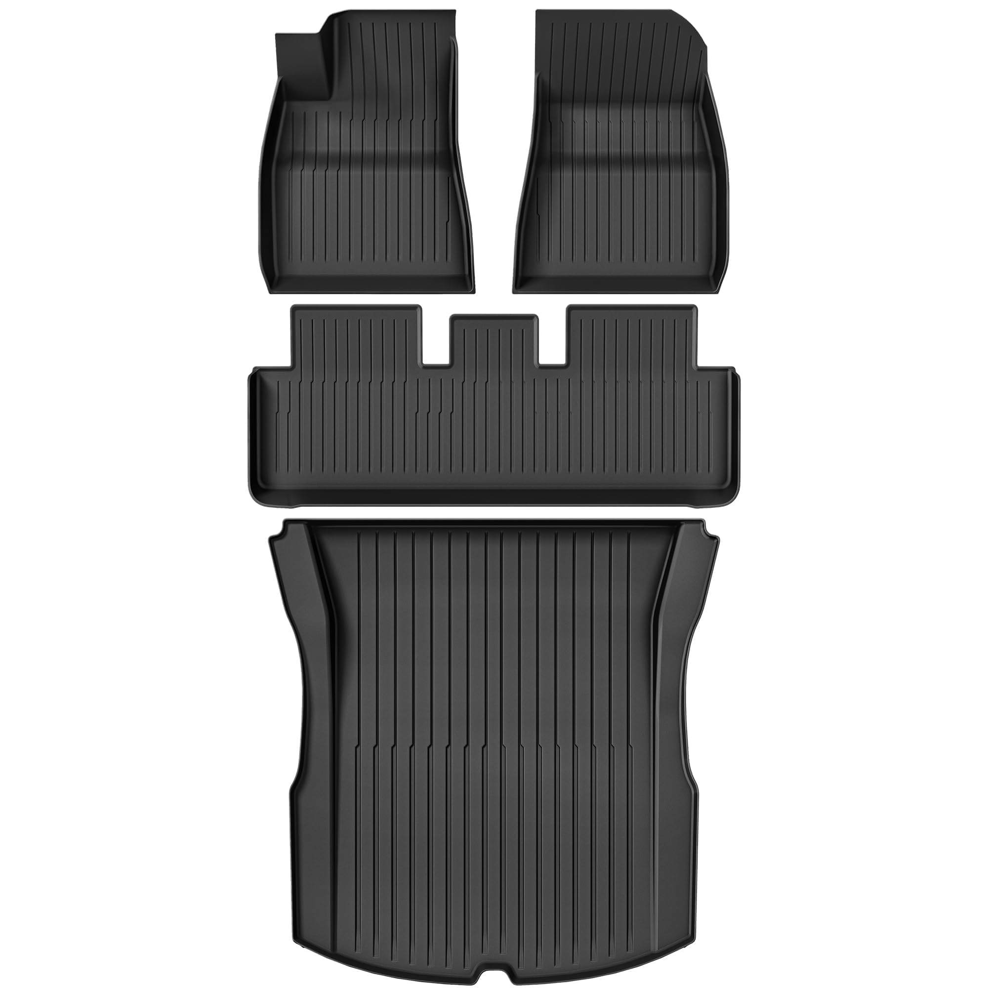 Yitamotor Floor Mats Compatible With 2025 2024 Tesla Model 3 Highland, Includes 2 Rows And Cargo Liner Set, Custom Fit Floor Lin