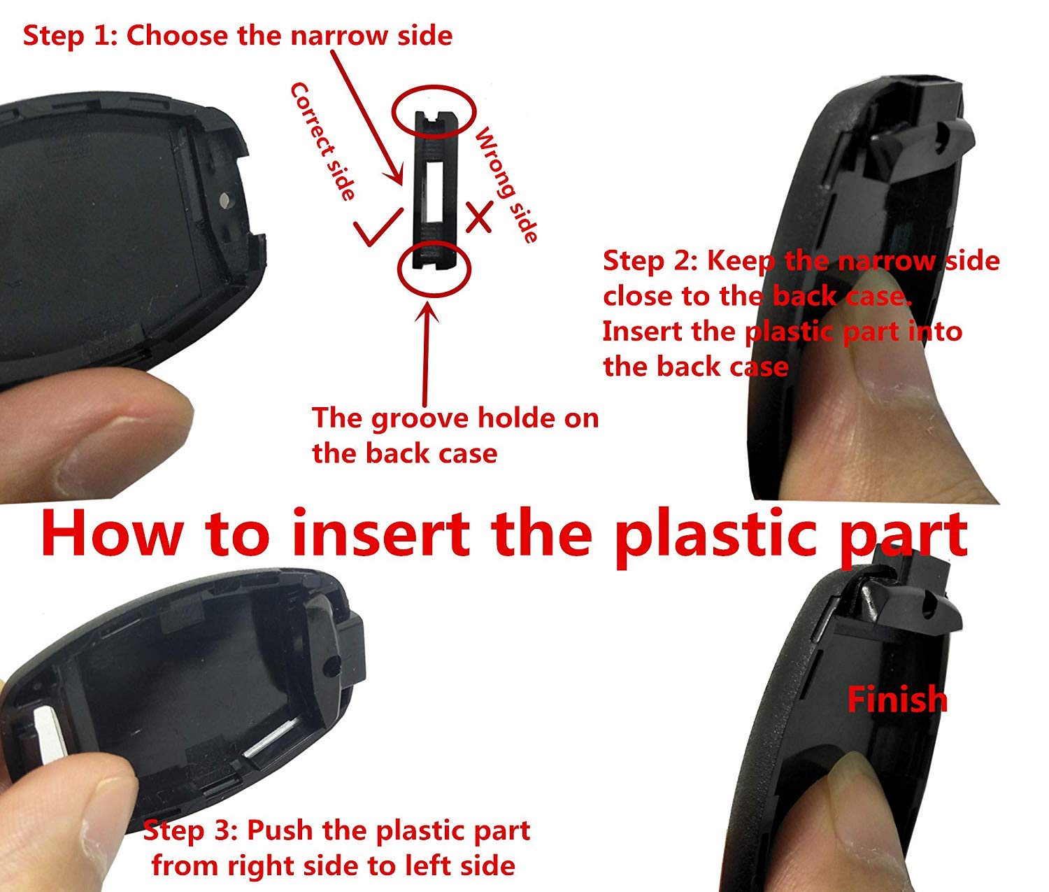 Horande Replacement Key Fob Cover Case Fit For Honda 2005-2013 Ridgeline Pilot Cr-V Civic Odyssey 2003-2007 Accord Keyless Entry