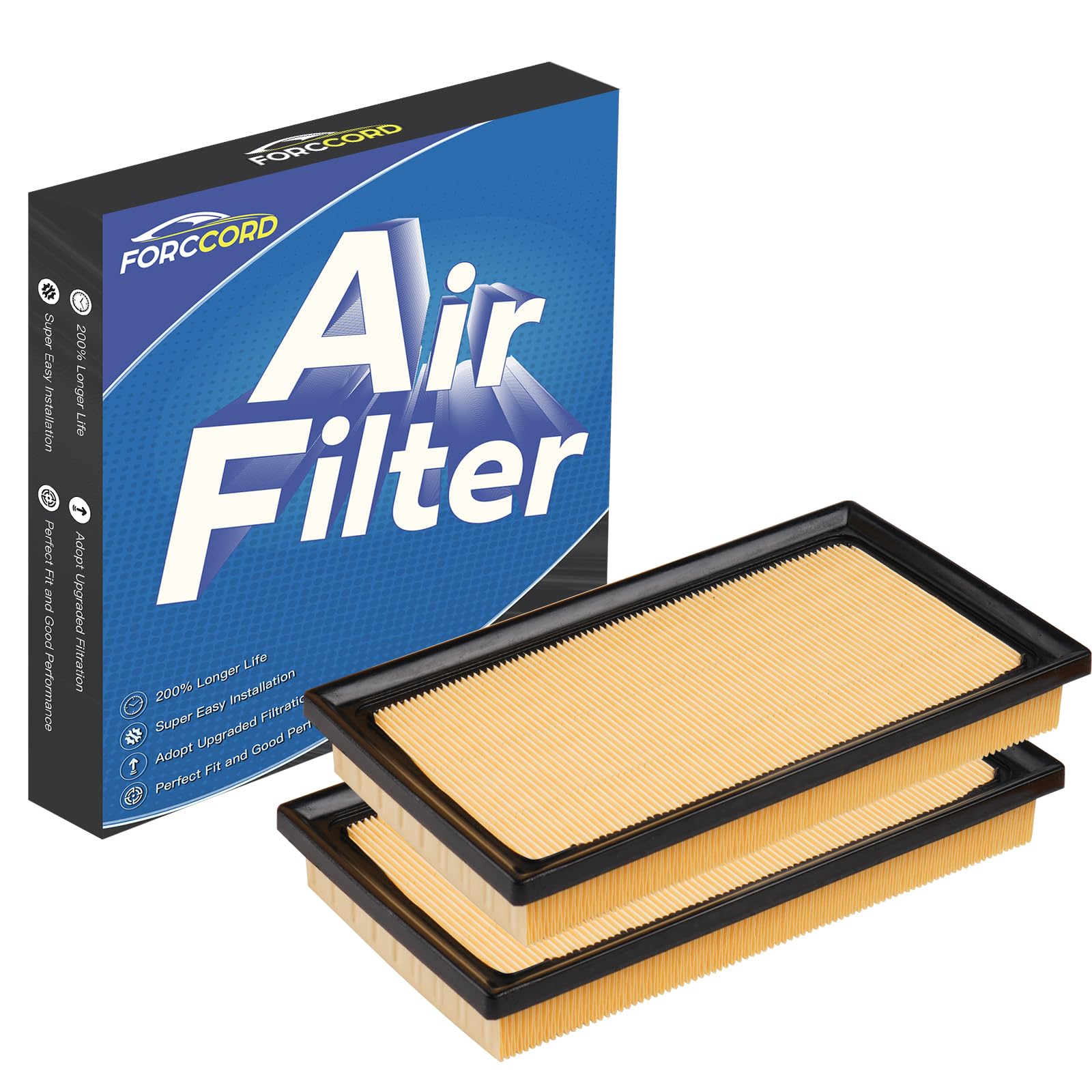 Forccord 2-PACK Engine Air Filter CA12289 Fits for Toyota Rav4 Avalon Camry Corolla Sienna Venza Lexus ES300h Air Filter Replace