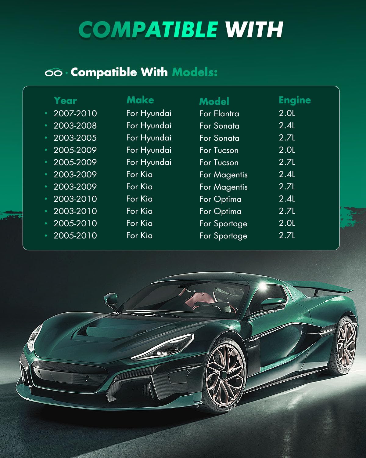 Scitoo D924 D813 Ceramic Brake Pads Sets Front & Rear Fit For Hyundai Elantra 07-09,For Hyundai Sonata 2003-2008,For Hyundai Tuc