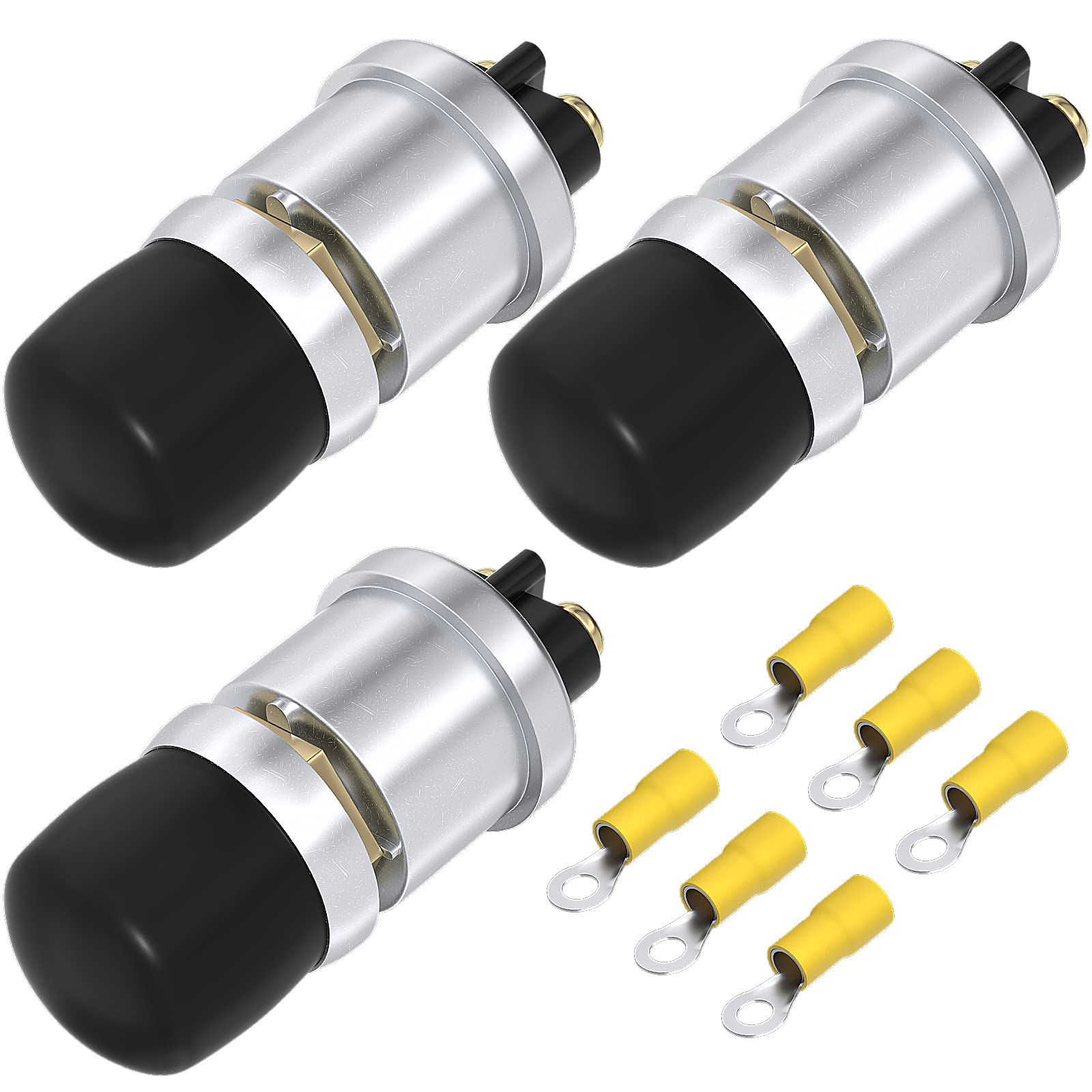 Daiertek Push Start Button Switch 12V 50A Heavy Duty Momentary Push Button Switch Waterproof Weatherproof Engine Starter Marine