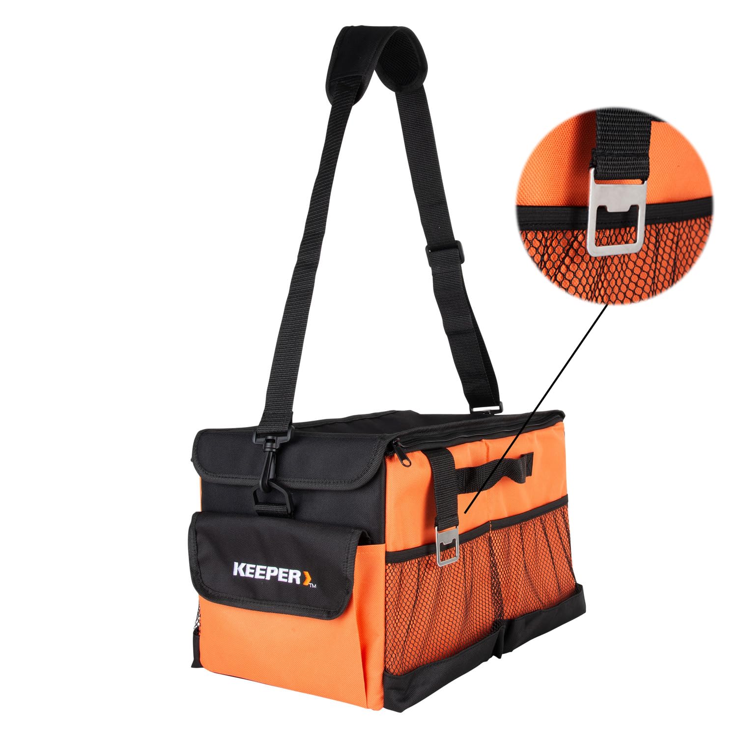 KEEPER Portable Trunk Organizer, 19L, Car Organizers and Storage, Non-Slip Bottom, Suitable for SUV, Minivan, and Cars