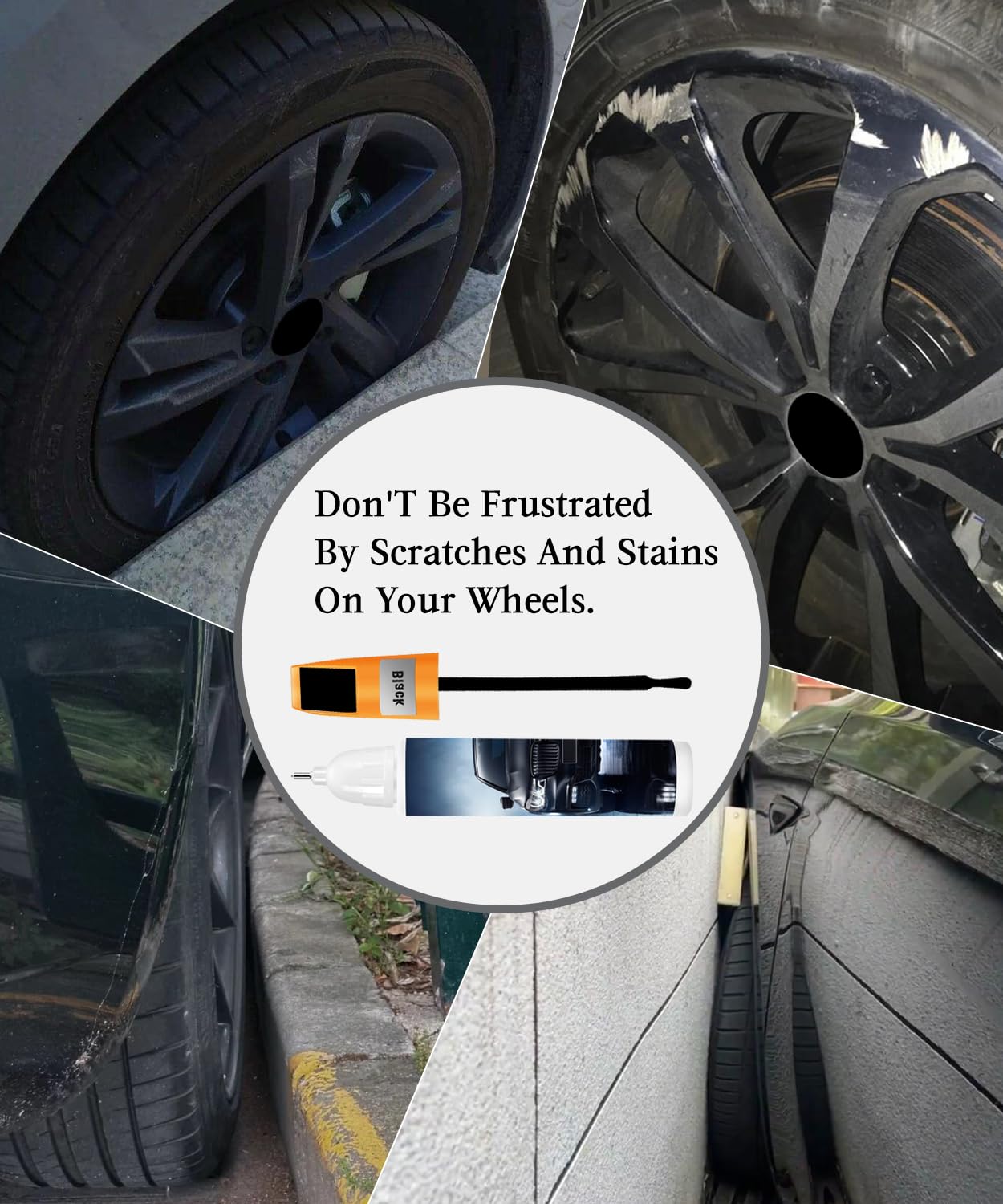 Gloss Black Touch Up Paint For Cars, 2-In-1 Car Touch Up Paint Kit For Deep & Surface Scratches, Universal Color Match For All V
