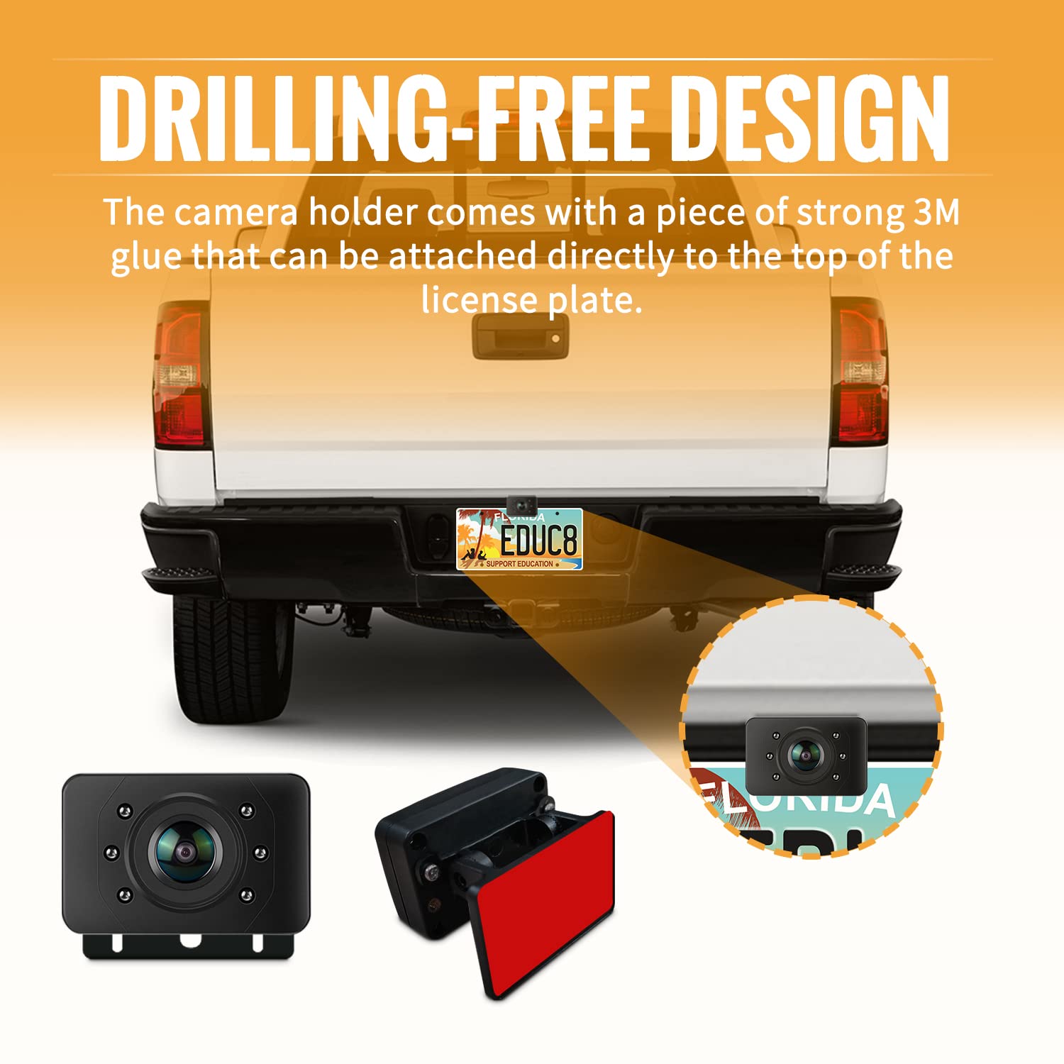 Wireless Backup Camera Systems Wm1 High Definition 1080P Night Vision 4.3Inches Monitor Wireless Rear View Camera For Cars Sedan