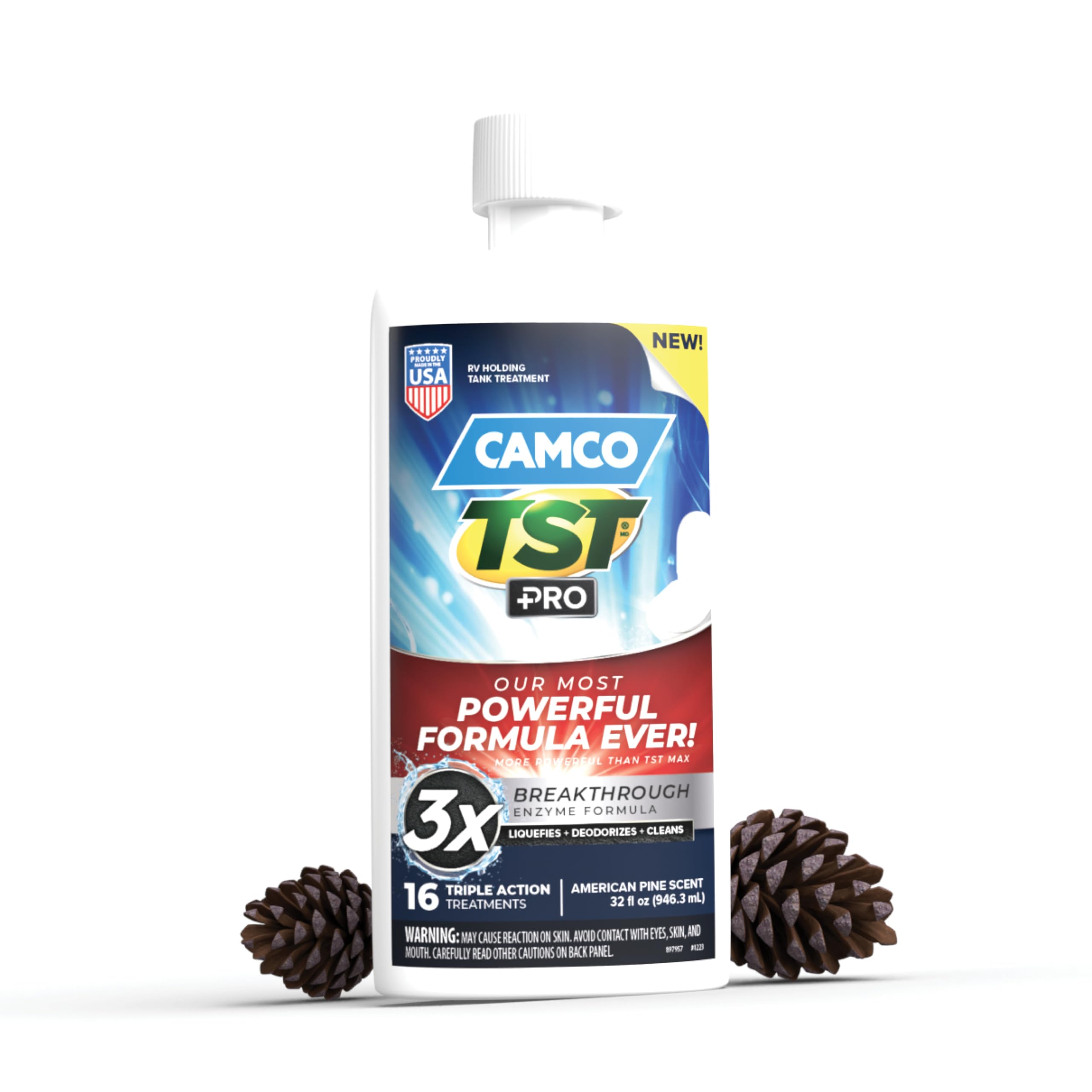 Camco Tst Pro Rv Toilet Treatment - New & Innovative Bio-Enzymatic Formula For Rapid Rv Sewer Break Down - Rv Black Tank Treatme