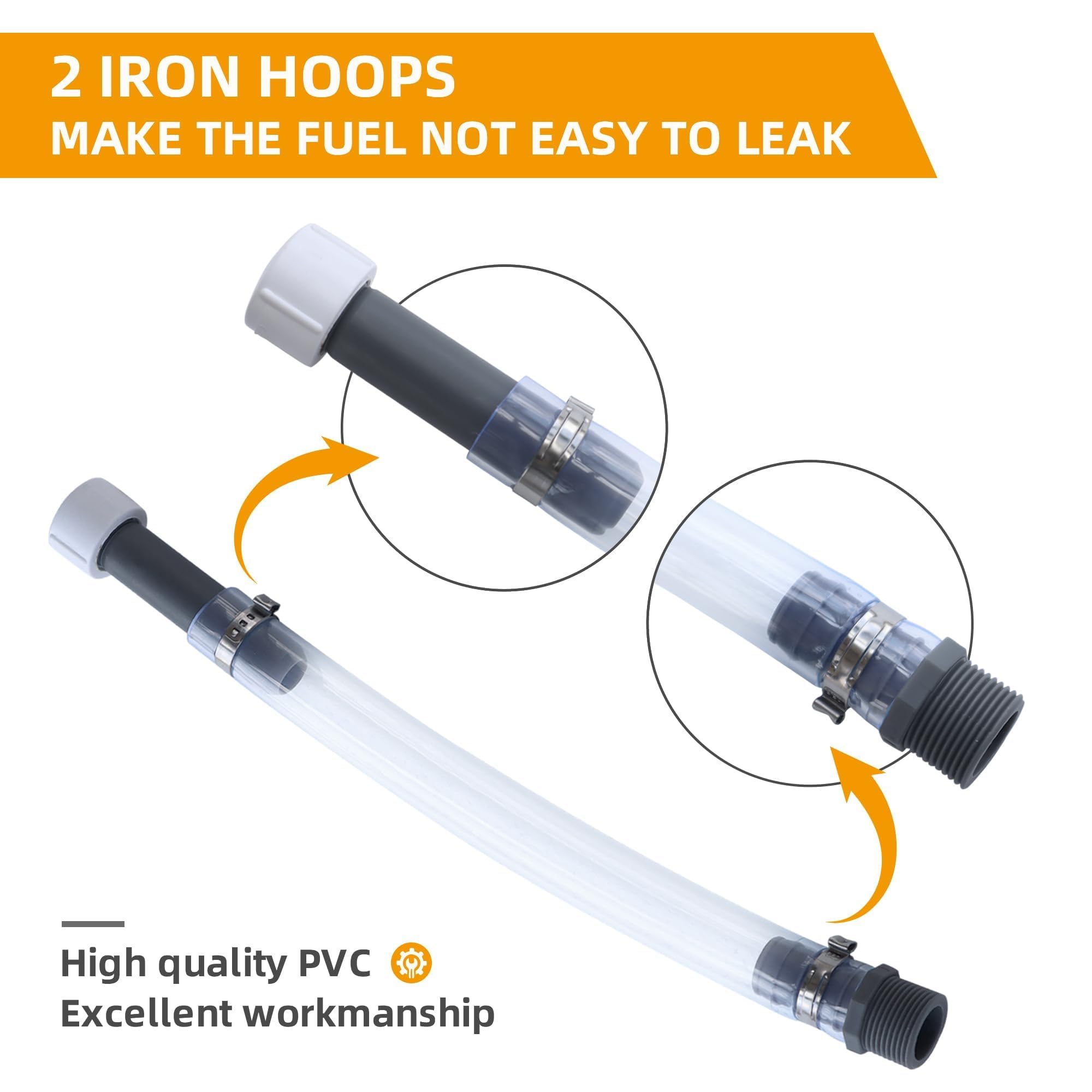 Mapleza Premium Racing Hose -Perfect For Racing Fuel Jug, Gas Can And 3/5/5.5 Gallon Jugs - Vp Jugs Hose Quick Fill Spout Replac