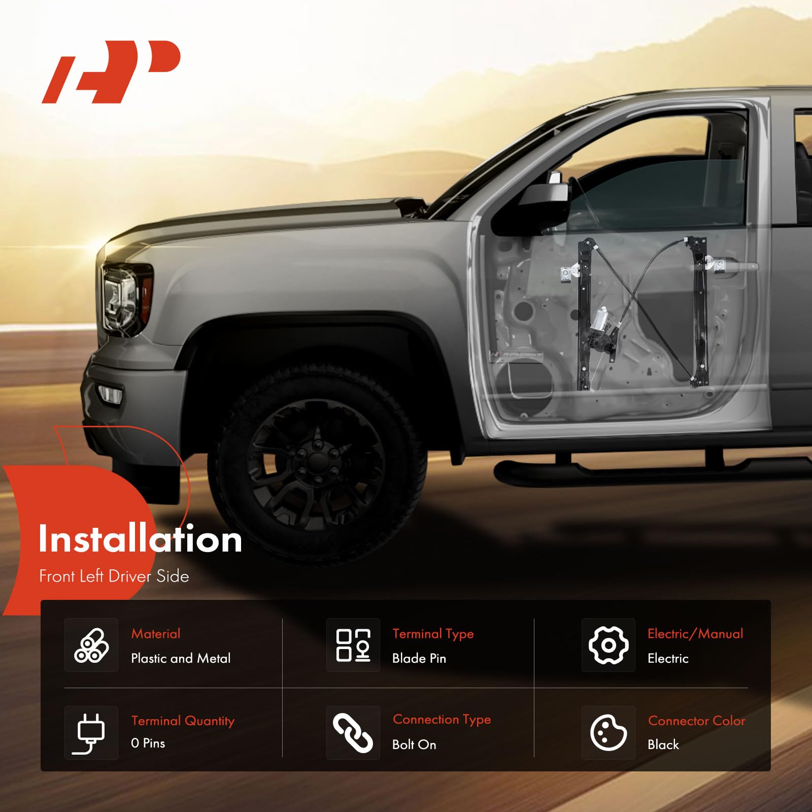 A-Premium Power Window Regulator Without Motor Replacement For Bmw E46 323I 325I 325Xi 328I 330I 330Xi Front Left Driver Side