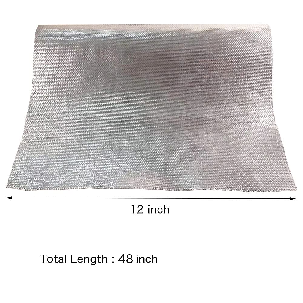 Aluminum Backed Aluminized Self Adhesive 12'' X 48’',Fiberglass Thermal Insulation Material High Temp Protection