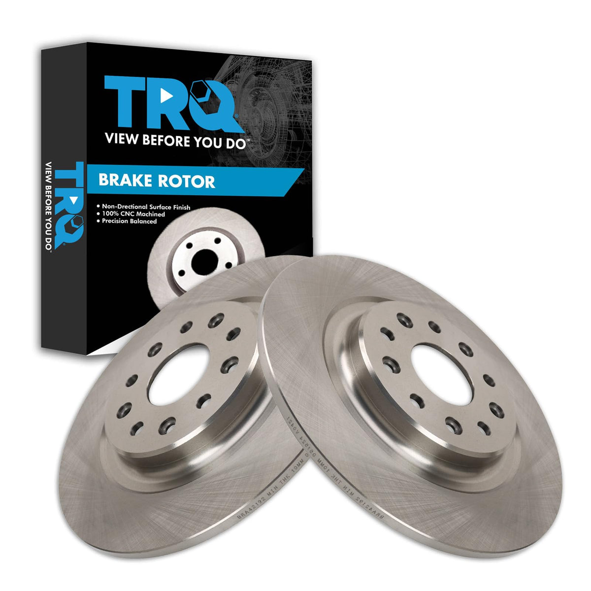 Trq Rear Brake Rotors Set Compatible With 2020-2023 Chrysler Pacifica