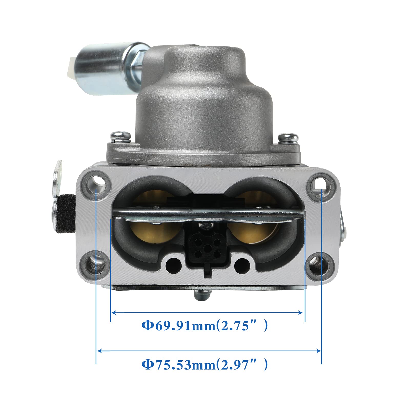 Canzilla 796227 Carburetor Compatible With Bs V-Twin Engine, Carb Replacement With Gasket For Lawn Mower Fits 407777 40N877 40R877 445677 445877 44L777 44M777 44P777 44R677 Tractor Motor