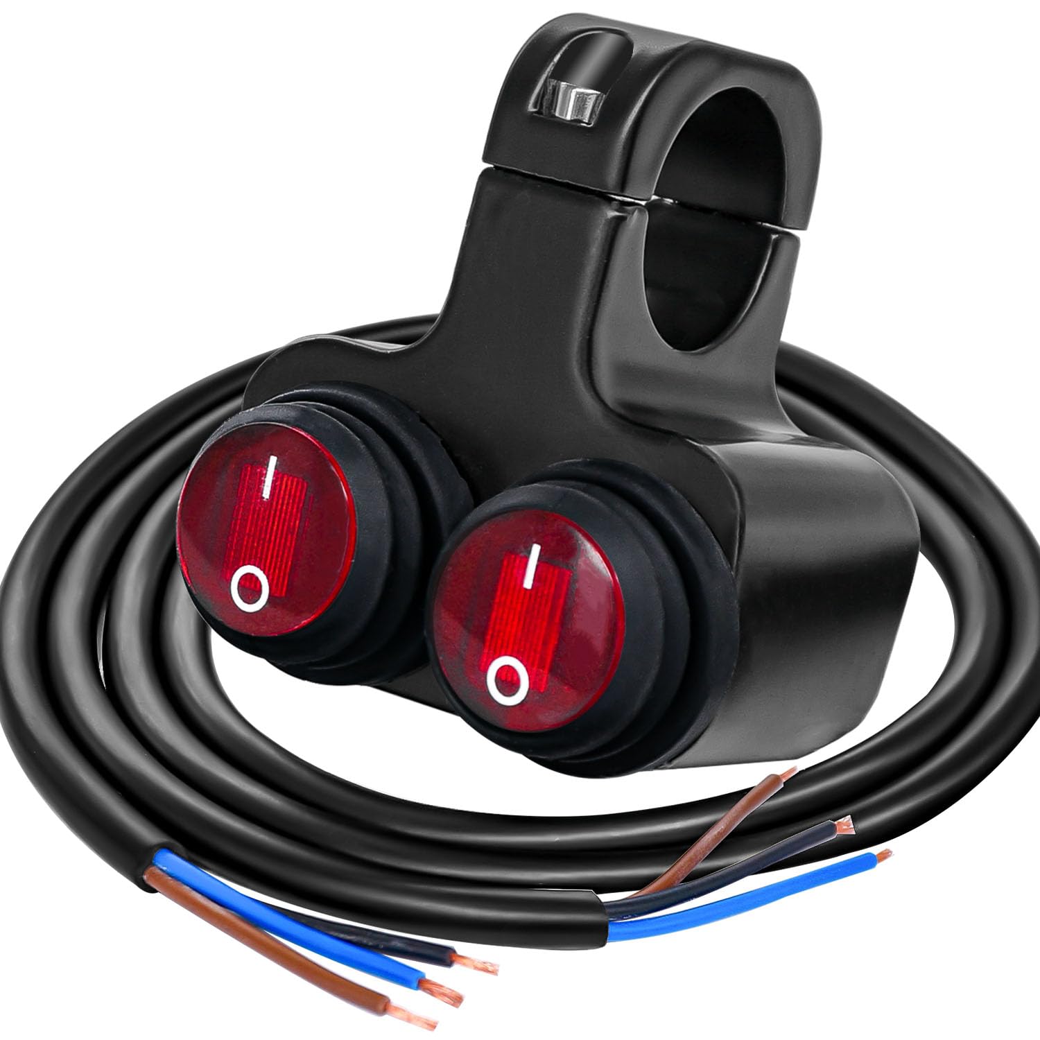 Taiss 7/8 Waterproof Motorcycle ATV Handlebar Push Button Switch