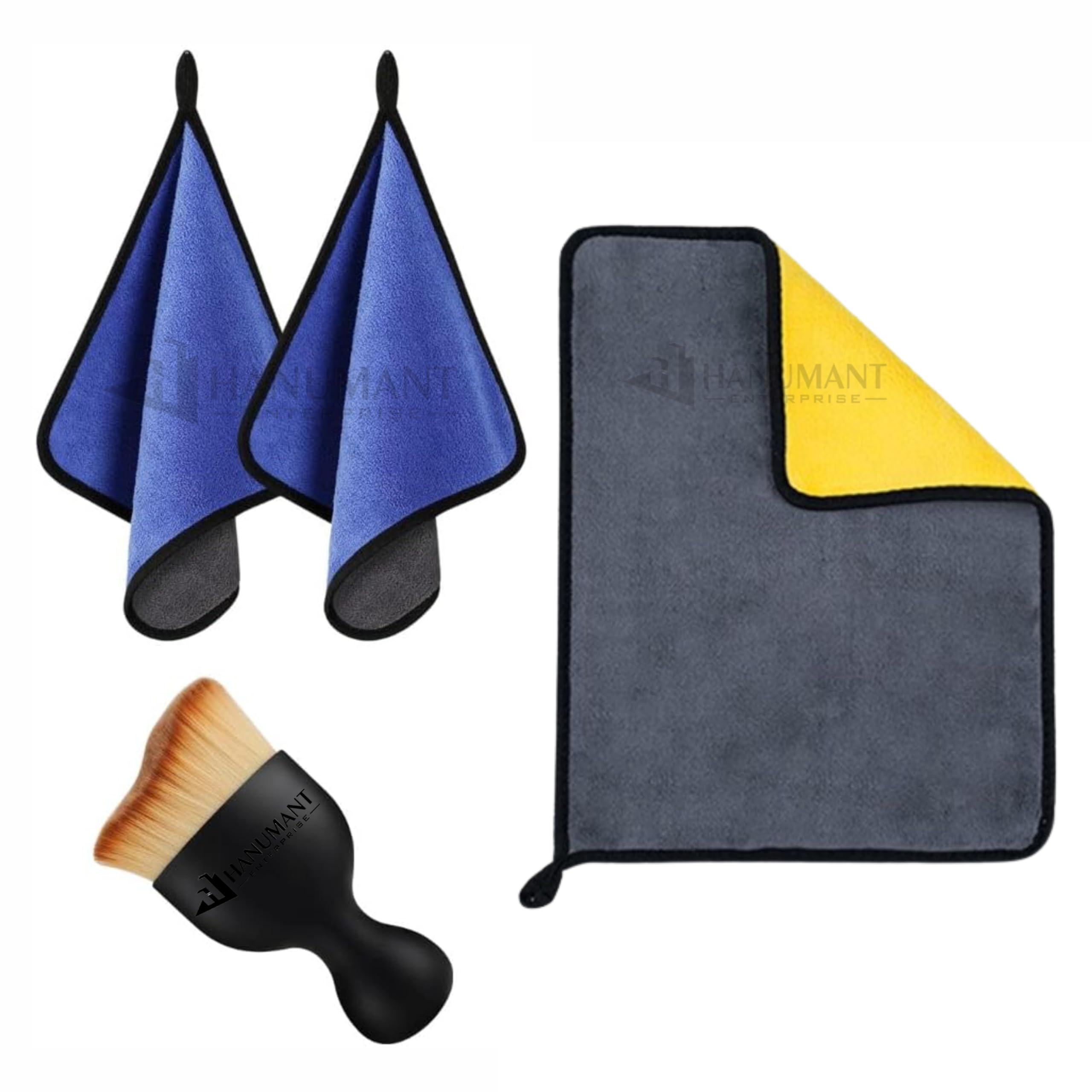 H HANUMANT ENTERPRISE Heavy 800 GSM Microfiber Cloth for Car Cleaning|Double Sided|Thick Lint & Streak Free Multipurpose Towel f