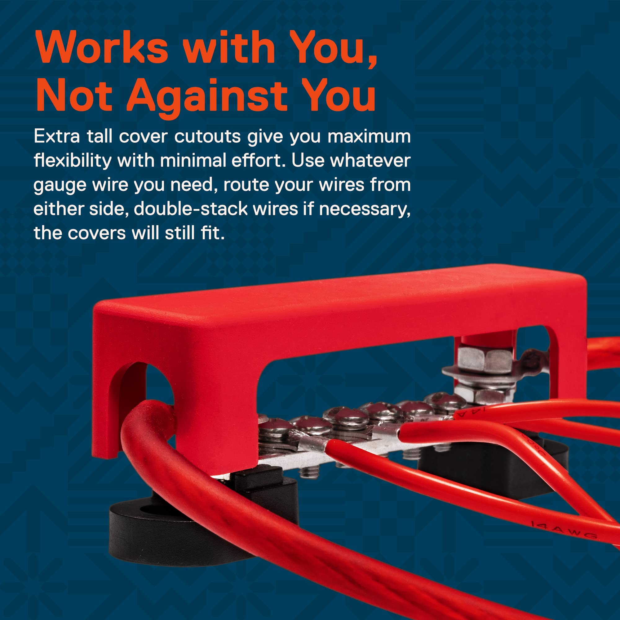 4'' Ground/Power Distribution Terminal Block Battery Bus Bar Set [Max. 300V Ac/48V Dc] Negative/Positive Insulated Busbar For Au