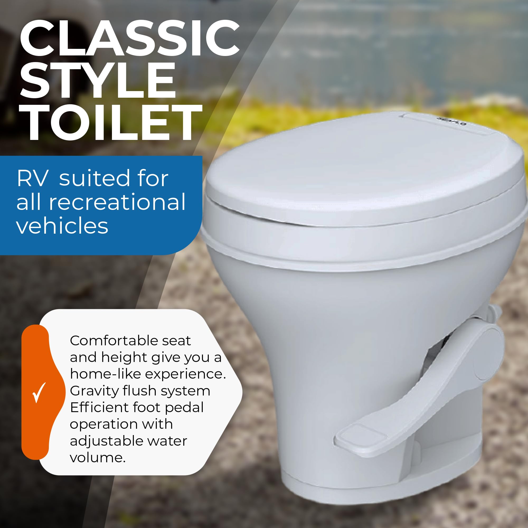 Seaflo Residential Height Rv Toilet