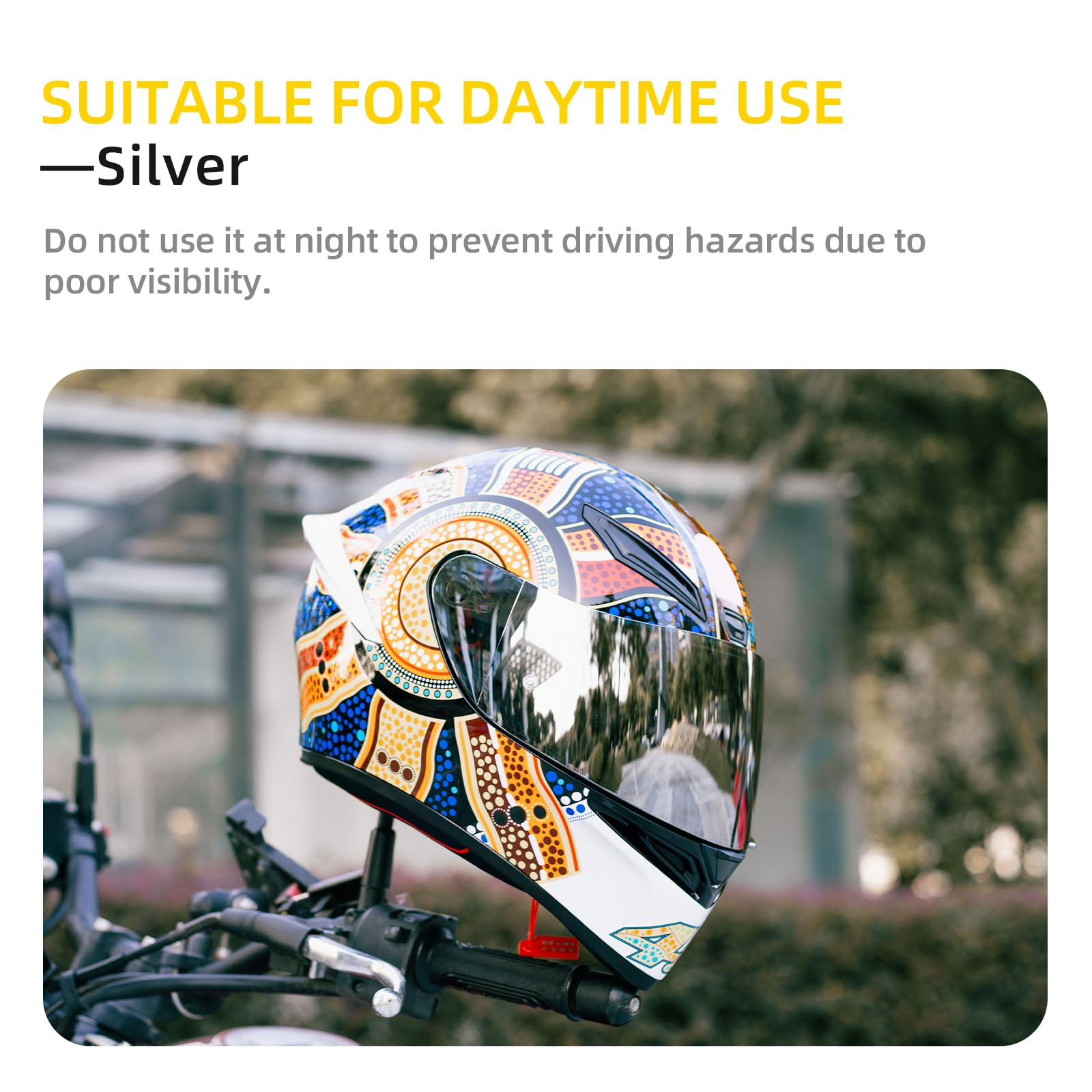 Soman K1 Helmet Visor Replacement, K5 Face Shield Compatible With K5 K1 K3Sv (Silver)