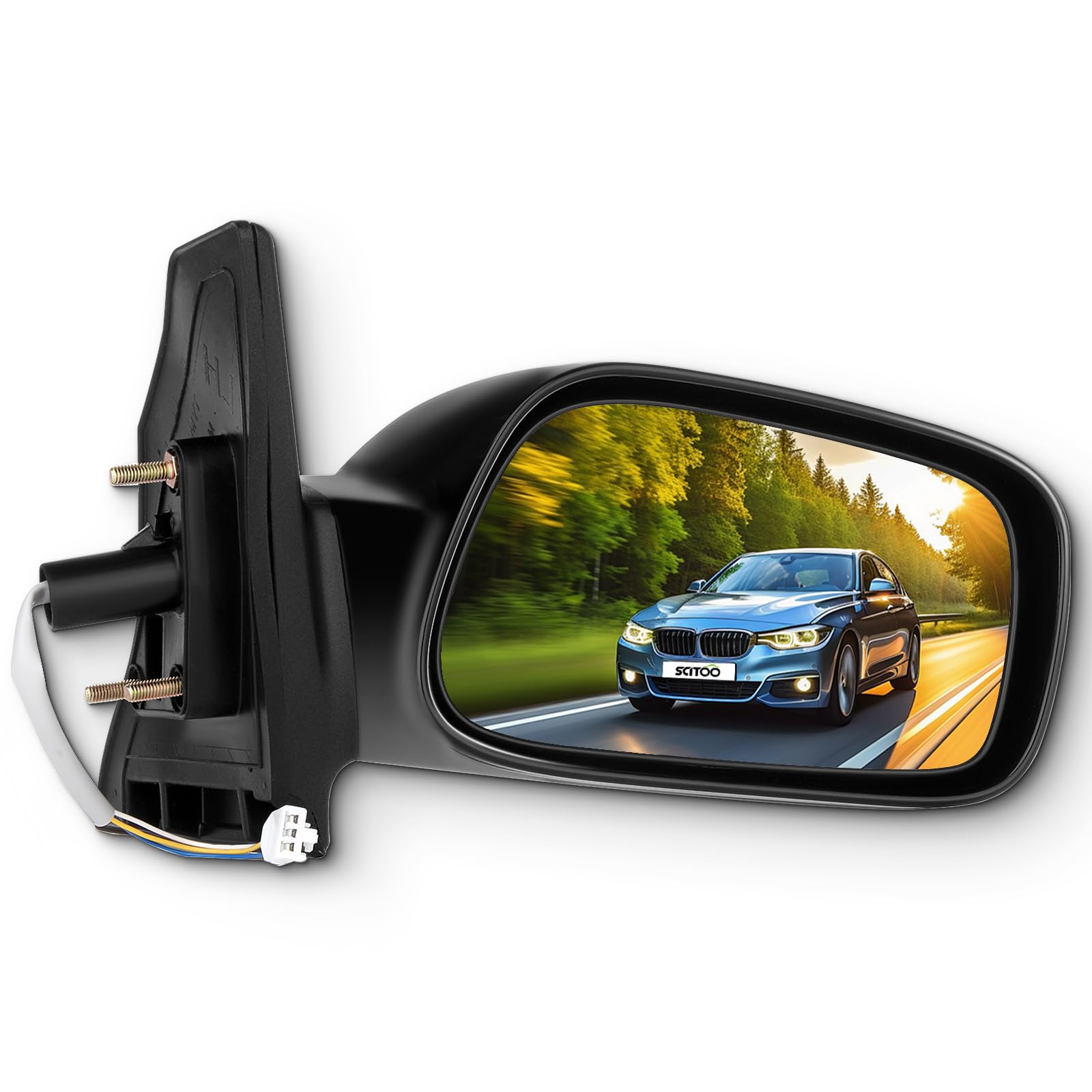 SCITOO Door Mirrors, fit for Exterior Accessories Mirrors fit 2003-2008 for Corolla with Power Controlling Non-telesccoping Non-