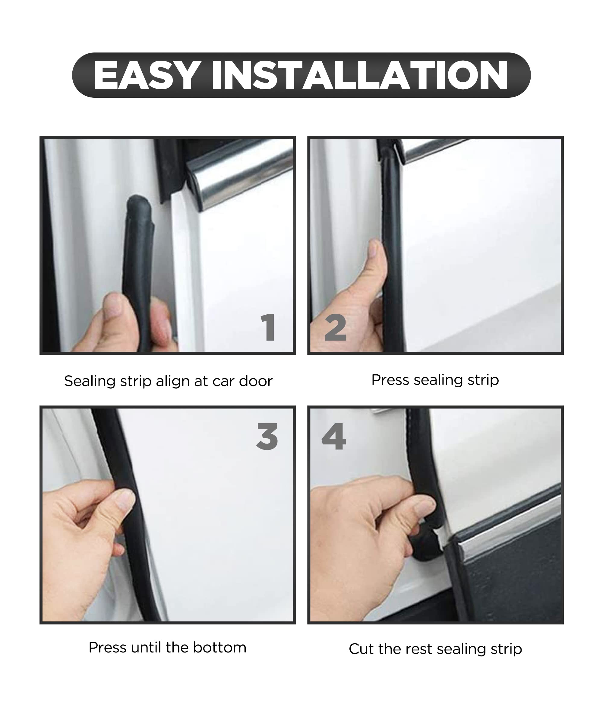 Vagurfo Rubber Edge Trim,Car Weather Striping,Door Rubber Seal Strip Trim Seal,Automotive Weather Stripping Edge Guard For Cars,