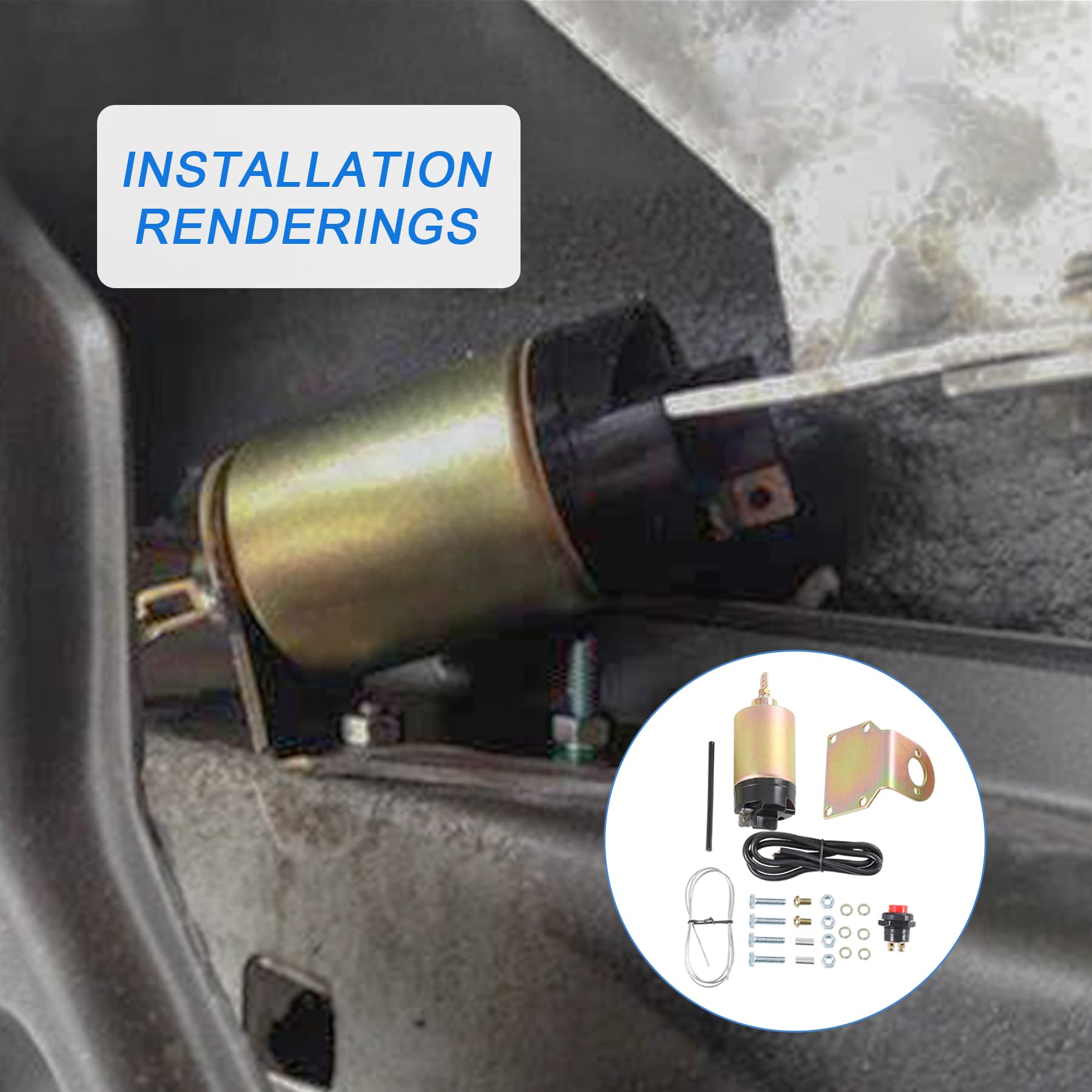 JDMSPEED 60 Pound Shaved Door Handle Trunk Solenoid Popper Kit Street Rod Design to Pop Open The Toughest Doors, Hoods and Trunks 60lb