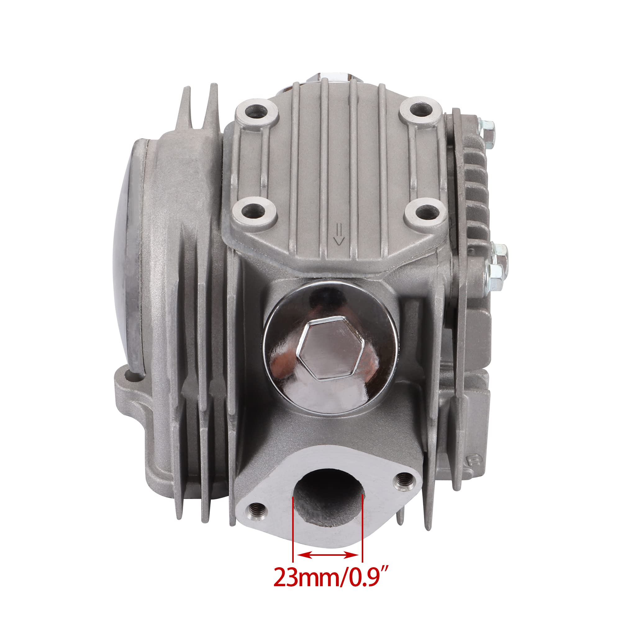 WOOSTAR 52.4mm Complete Cylinder Head 66mm Valves Replacement for 4 Stroke Chinese TaoTao Coolster 110cc Engine ATV Go Kart Dirt