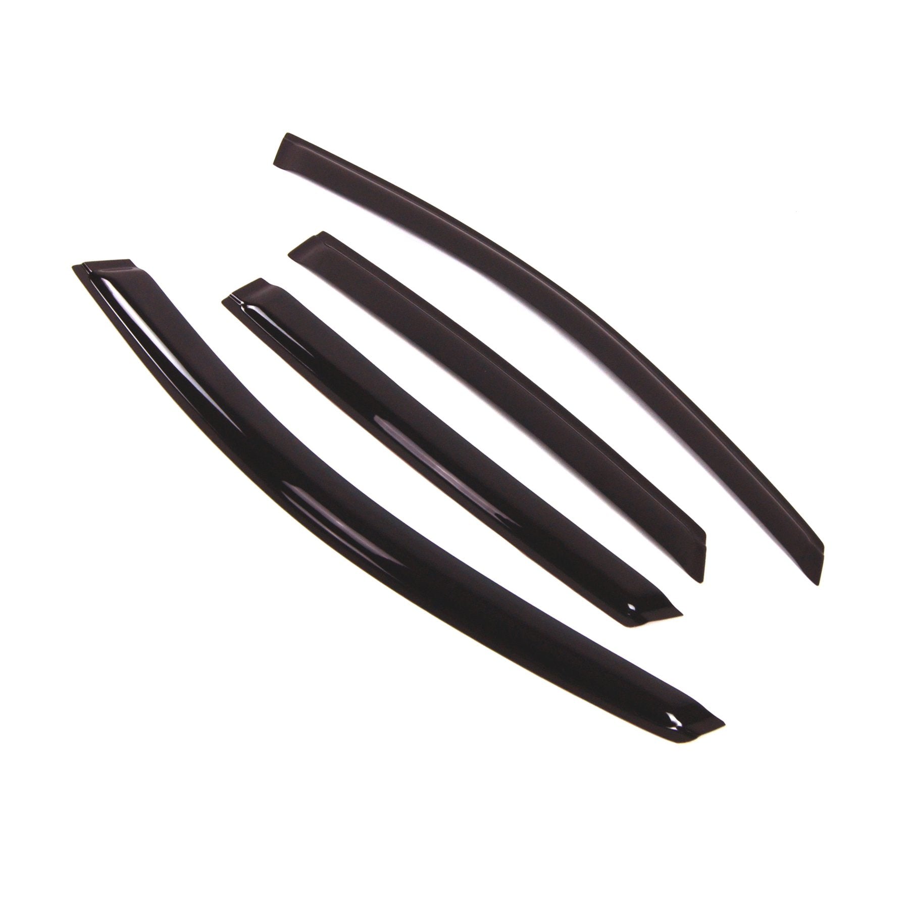 Tuningpros Wd2-173 Dark Smoke 4 Pcs Set Window Visor (Outside Mount) Deflector Rain Guard Compatible With 2008-2011 Ford Focus S