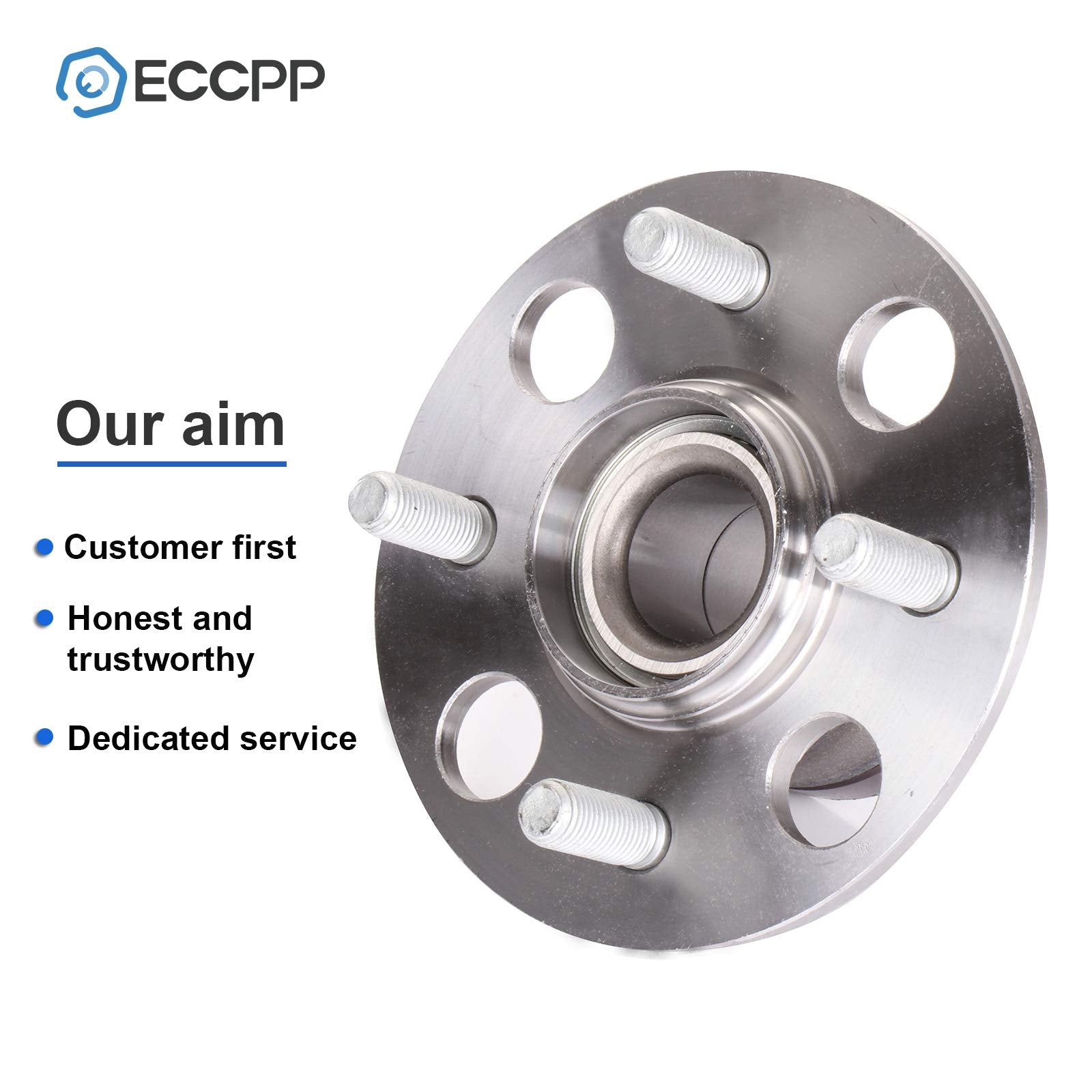 ECCPP Rear 4 Lugs Wheel Bearing and Hub Assembly For 2007-2013 For Honda Fit 2010-2013 For Honda Insight Wheel Hub Bearings W/AB