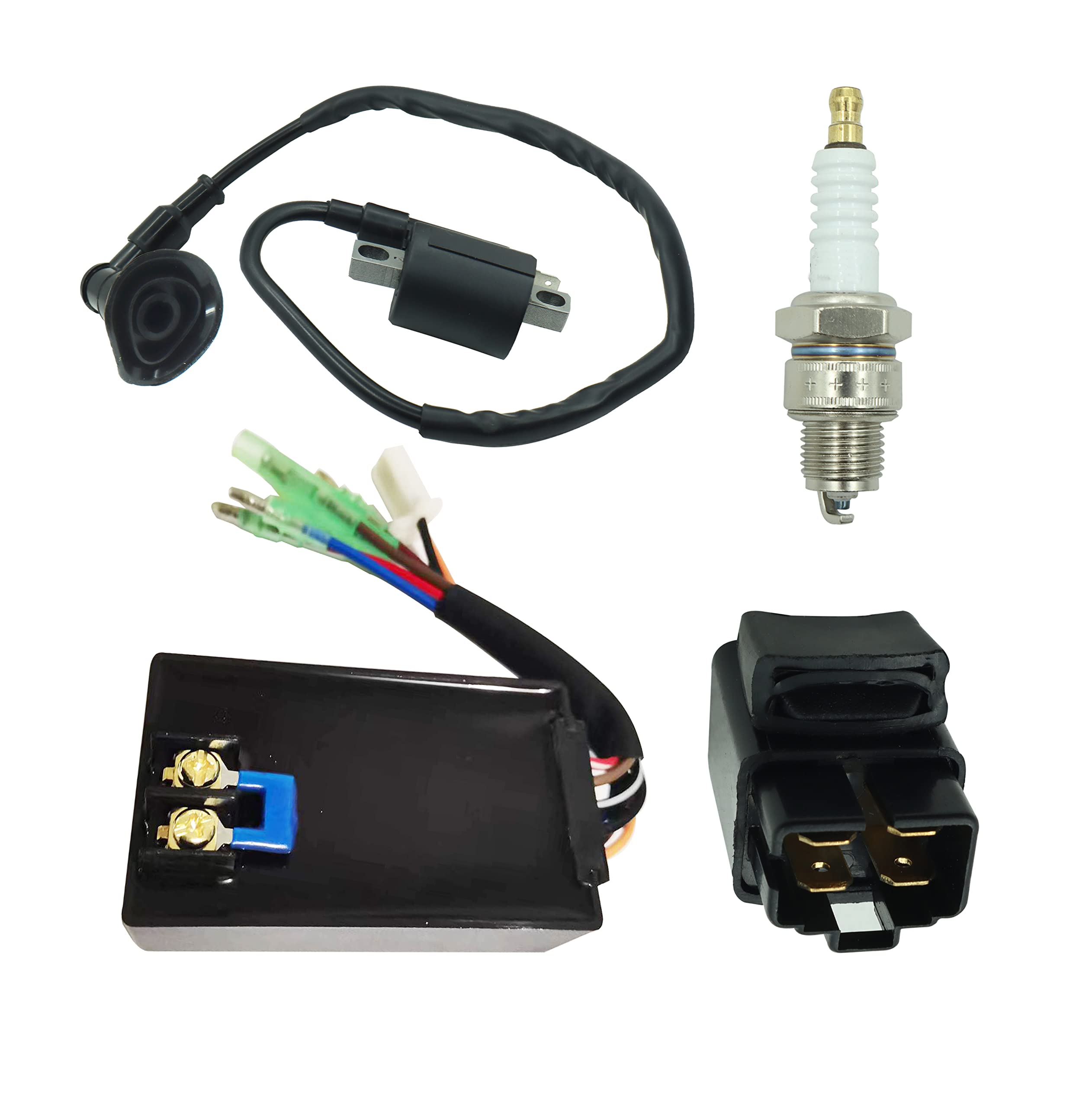 Cdi Box For Polaris Sportsman 90 Predator 90 2003-2006 0451018 With Ignition Coil Spark Plug Starter Solenoid Relay Parts