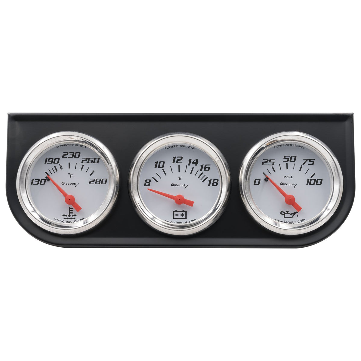 Equus 5200 2'' Triple Gauge Kit, White