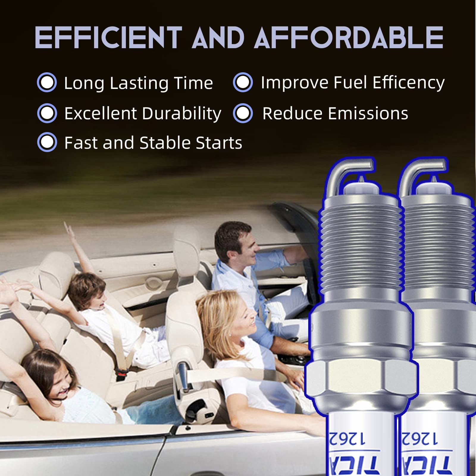 Ticanee Iridium Spark Plugs And Wires Set For Chevy 5.3L Silverado 1500 Suburban Avalanche Tahoe 4.8L 6.0L, 41 110 12621258 Spar