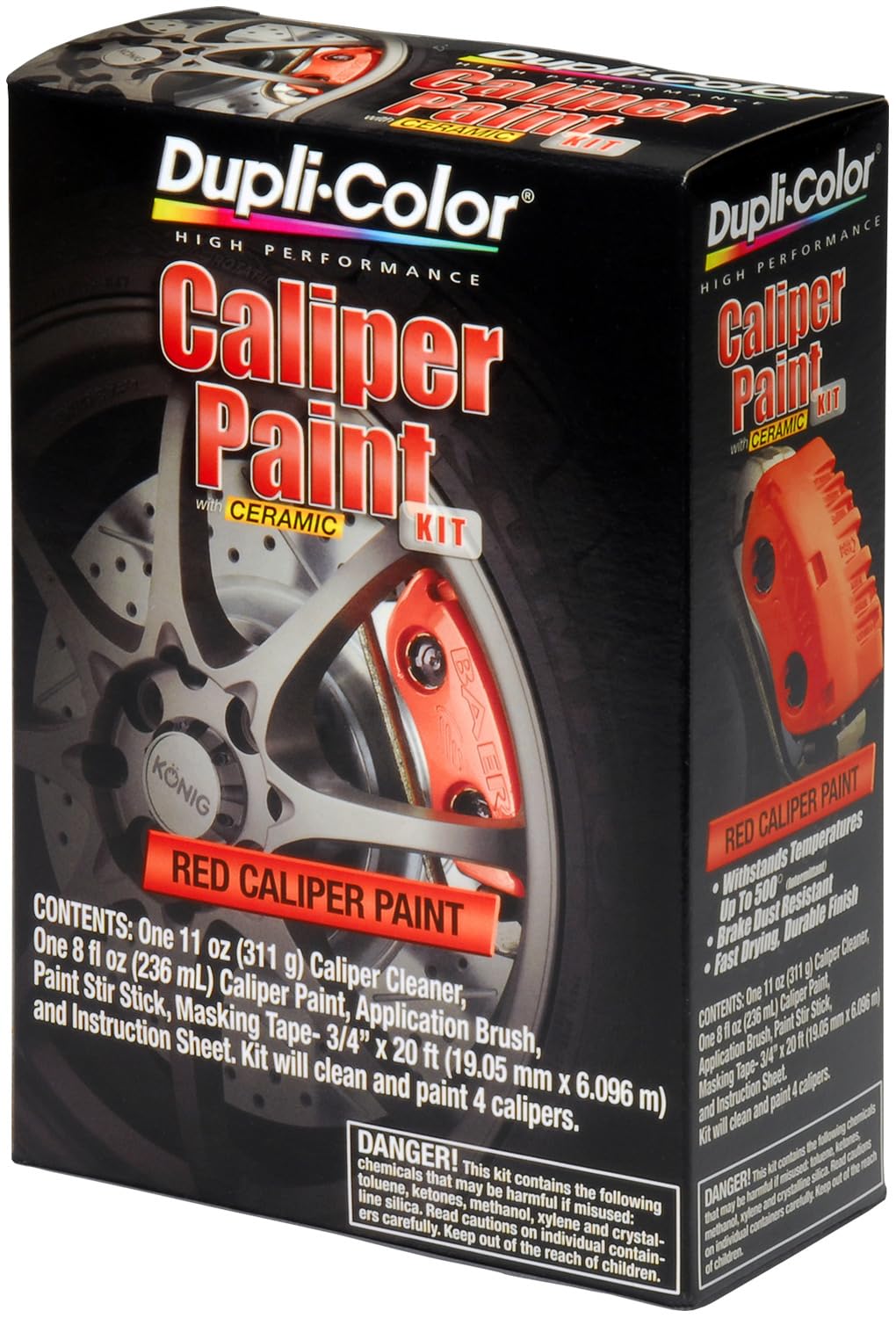 Dupli-Color BCP400 Single Brake Caliper Kit - Red - Brake Paint Kit