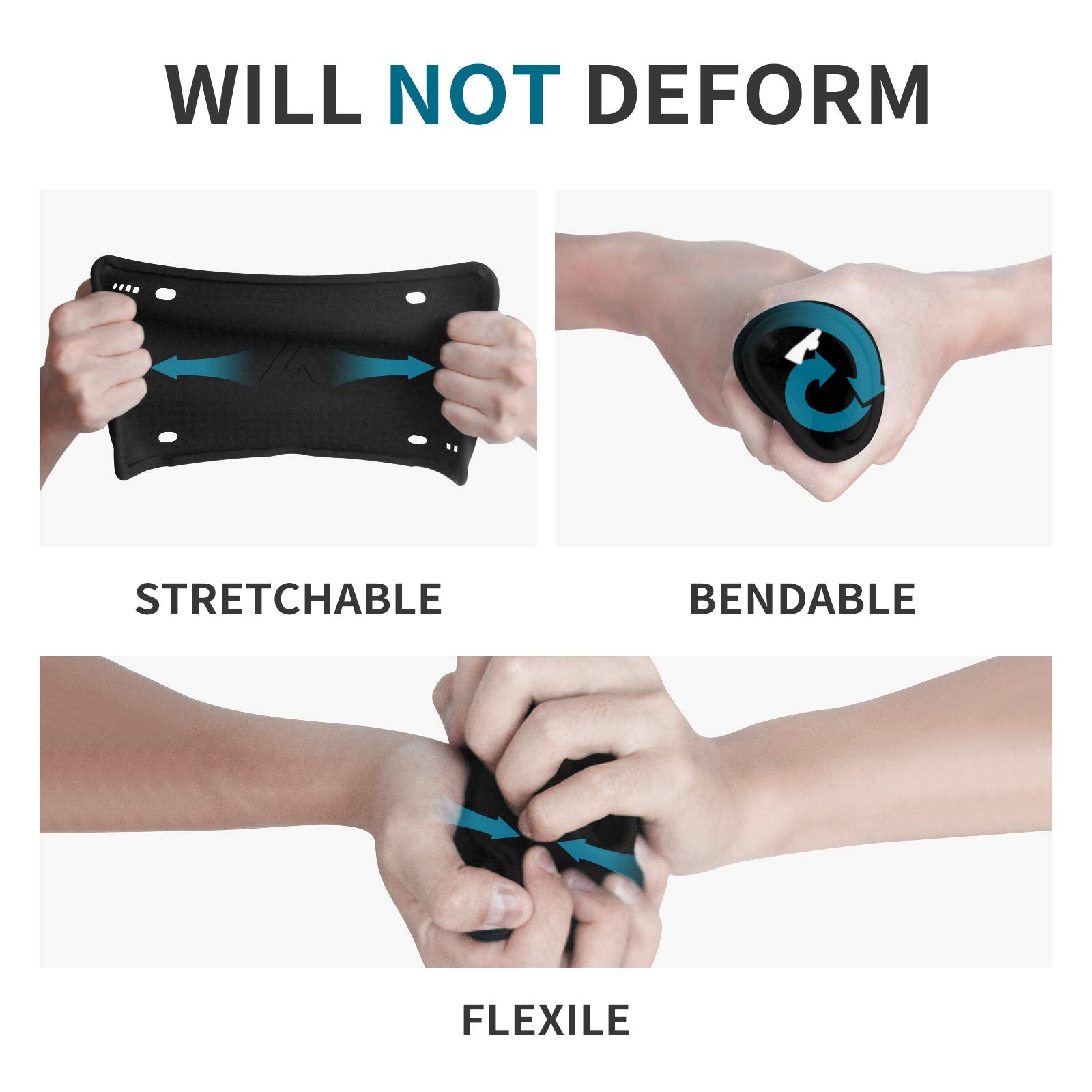 Aujen Silicone License Plate Frames, 1 Pack Car License Plate Cover, Universal Us Car Black License Plate Bracket Holder. Rust-P