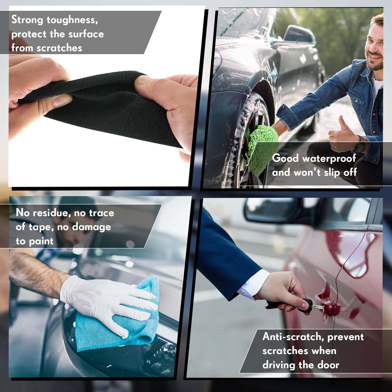 Frienda Automotive Door Entry Guard Reflective Car Door Sill Protector Scratch Protector Film Car Paint Protector Door Edge Prot