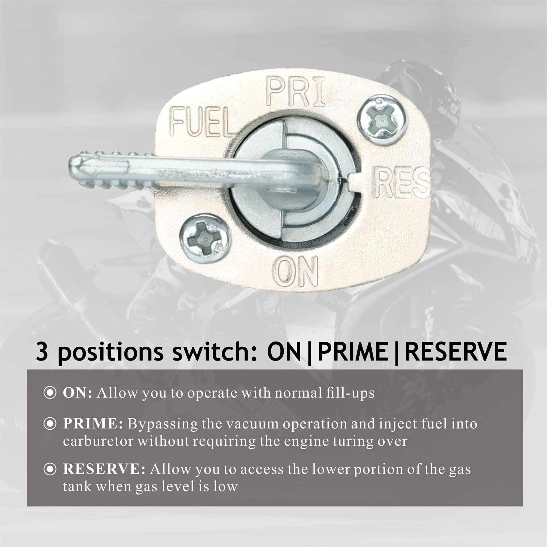 Mayspare Suzuki Lt 80 Fuel Petcock Lt80 Parts Gas Valve Switch Pump Atv Quad 1987-2006