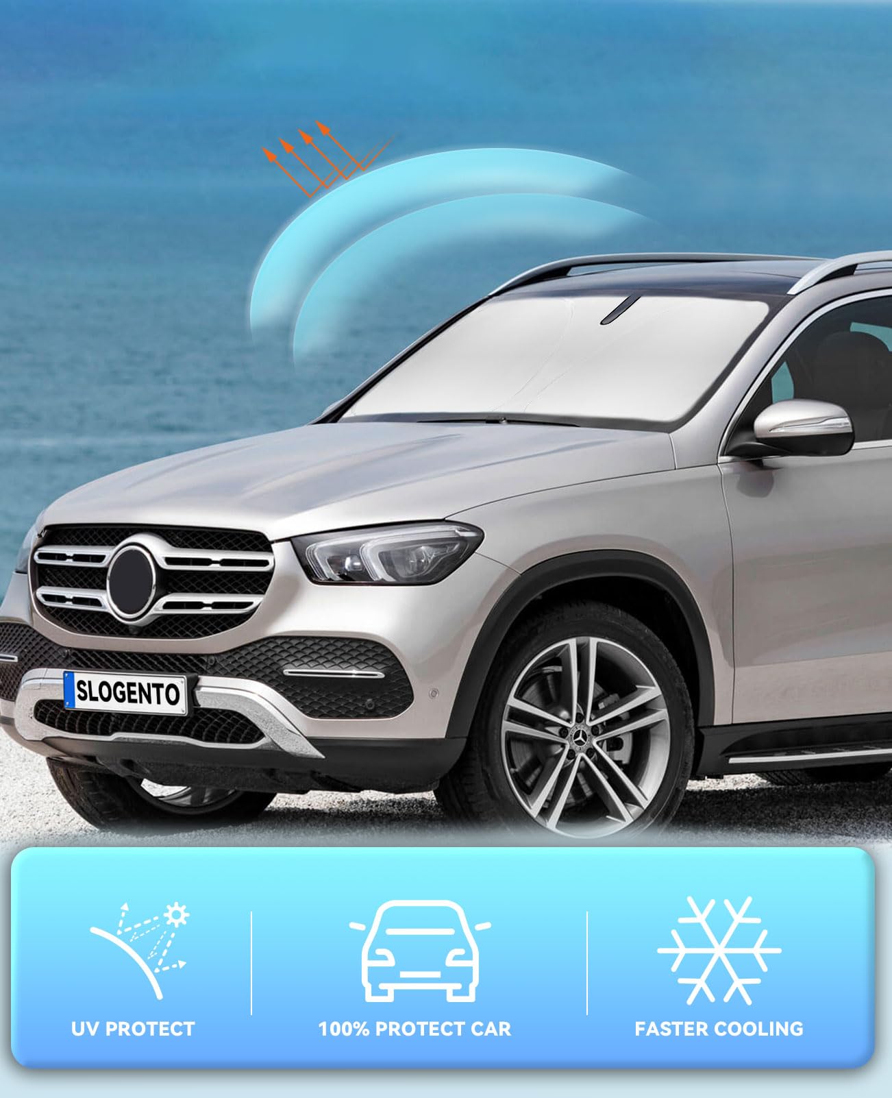 Sun Shade Sunshade For Mercedes Benz Gle 350 450 2012-2018 2019(Not Fit For Gle Coupe) Front Window Sun Visor Windshield Cover F