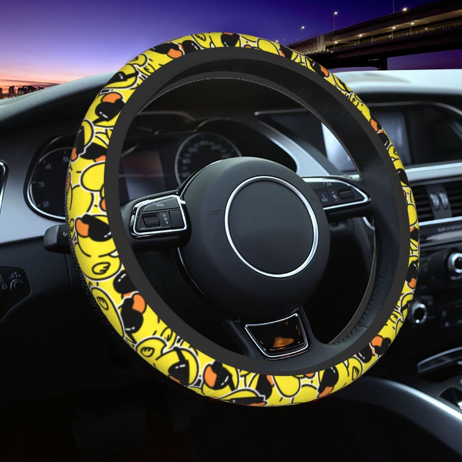 Duck Print Steering Wheel Cover Neoprene Car Steering Wheel Protector Covers Non Slip Universal 15 Inch For Men Women