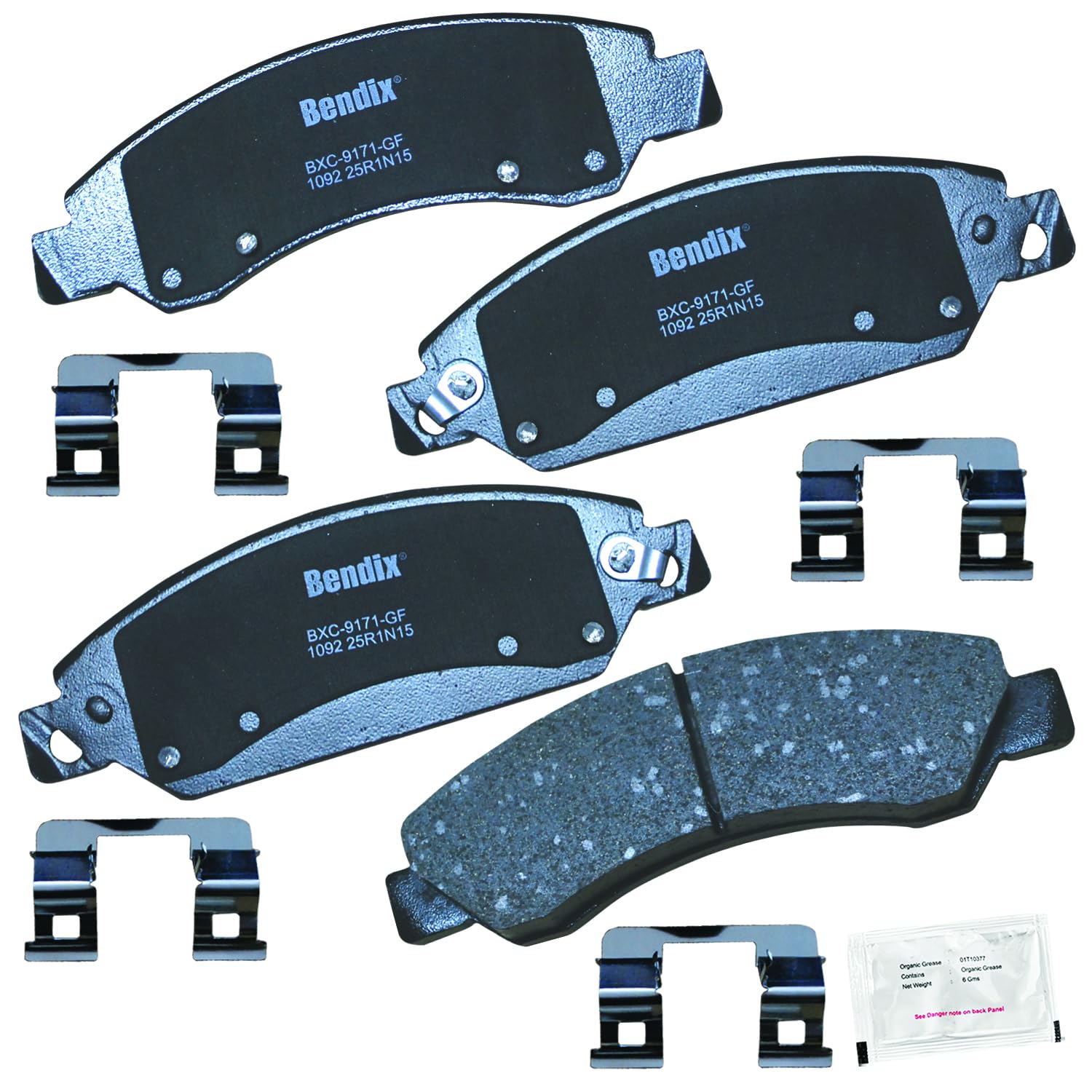 Bendix Priority1 Cfc1092 Ceramic Front Brake Pads For Select Models Cadillac Escalade, Escalade Esv, Ext, Chevrolet Avalanche, S