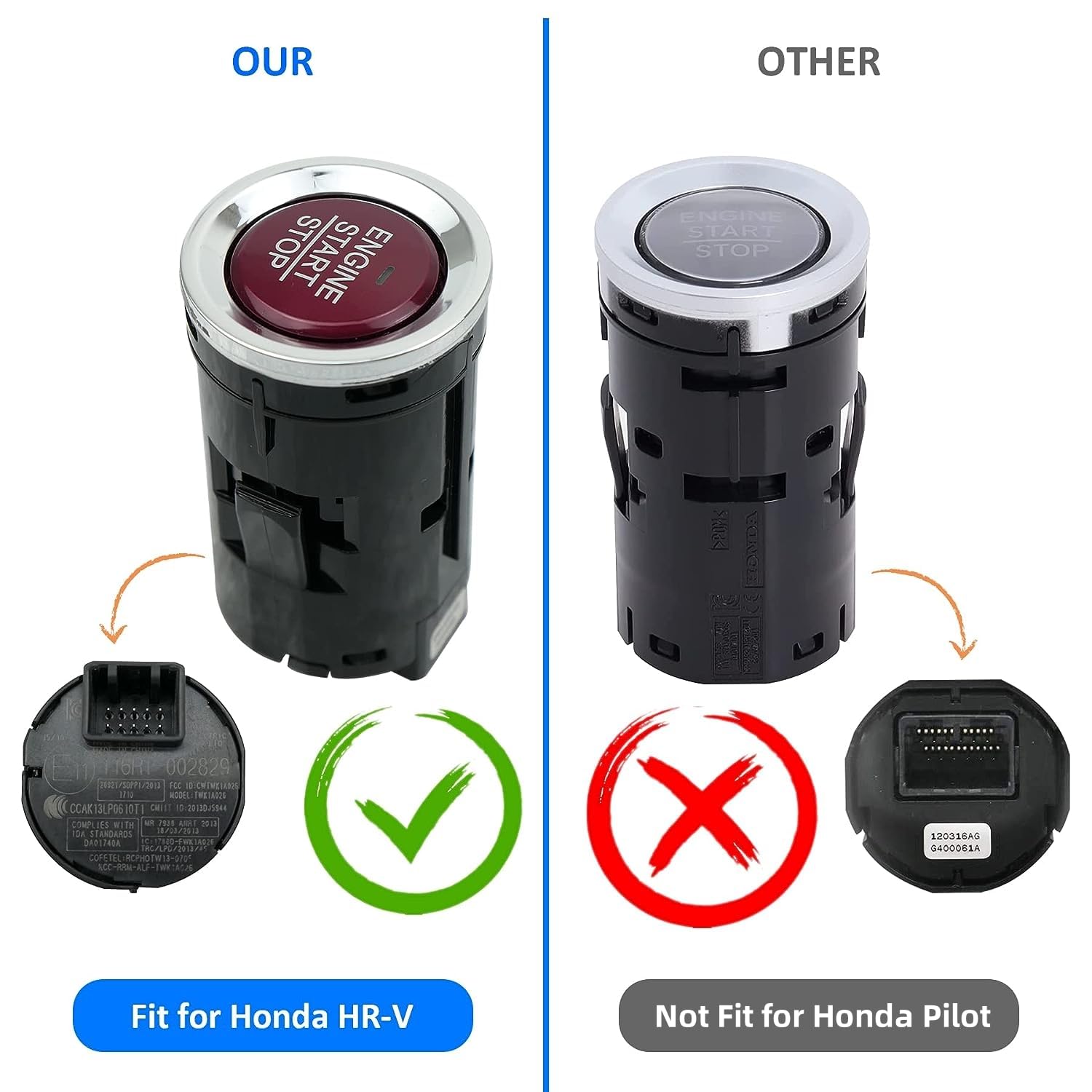 Ignition Starter Switch, Fits for Honda HR-V 1.8L 2016 2017 2018 | OE Replacement 35881-t4n-702 35881T4N701 35881T4NH01 35881T4N