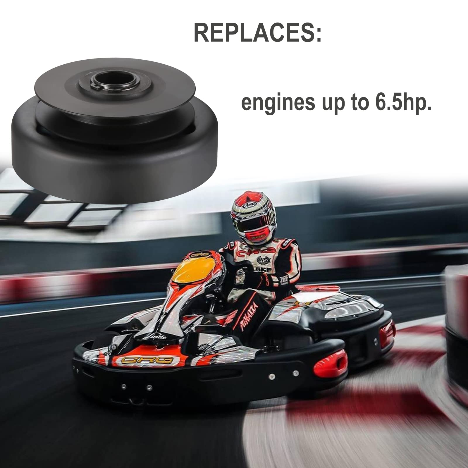 Batoneco Centrifugal Go Kart Clutch 3/4' Bore For 1/2' Ab Style Belt Compatible With Carter Go Karts Mini Bikes Wood Chippers Up To 6.5Hp
