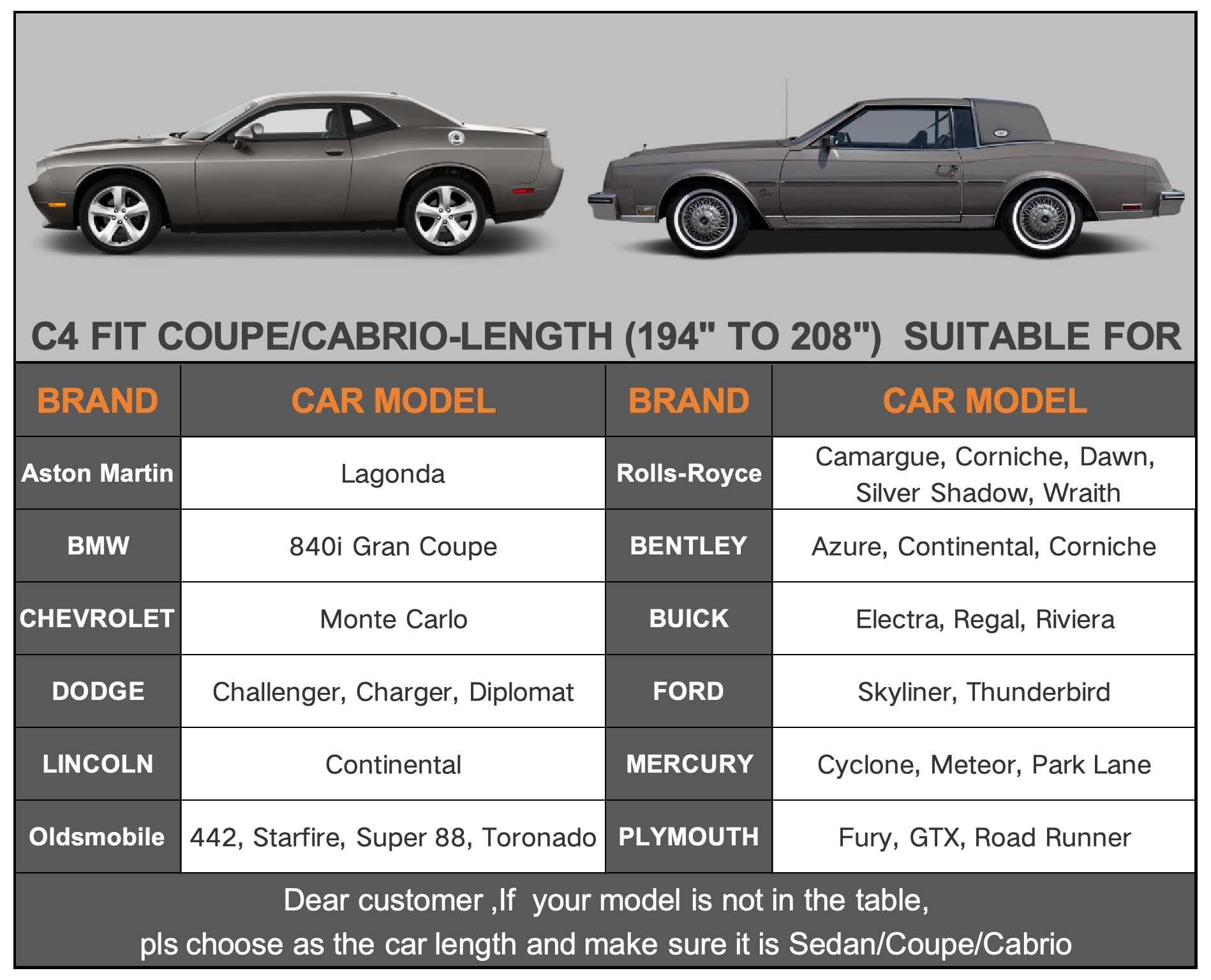 Kayme 6 Layers Car Cover Waterproof All Weather For Automobiles, Outdoor Full Cover Universal Fit For Dodge Challenger Hellcat D