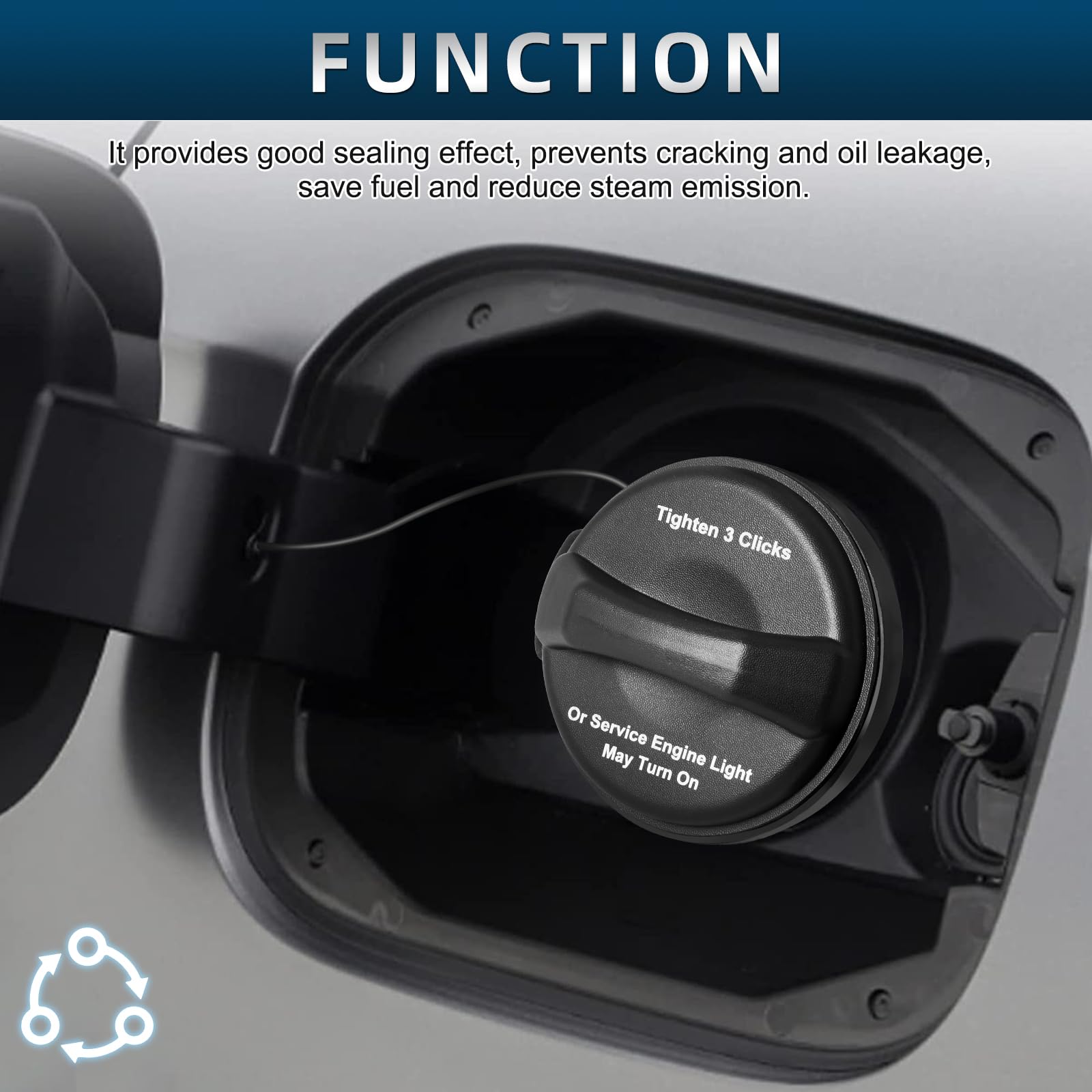 Fuel Tank Cap Gas Cap Compatible With Buick Cadillac Chevrolet Gmc Pontiac 2004-2011 Aveo 2006-2012 Impala 2005-2010 Lacrosse Cobalt Equinox 2004-2012 Malibu Replace# 95995094