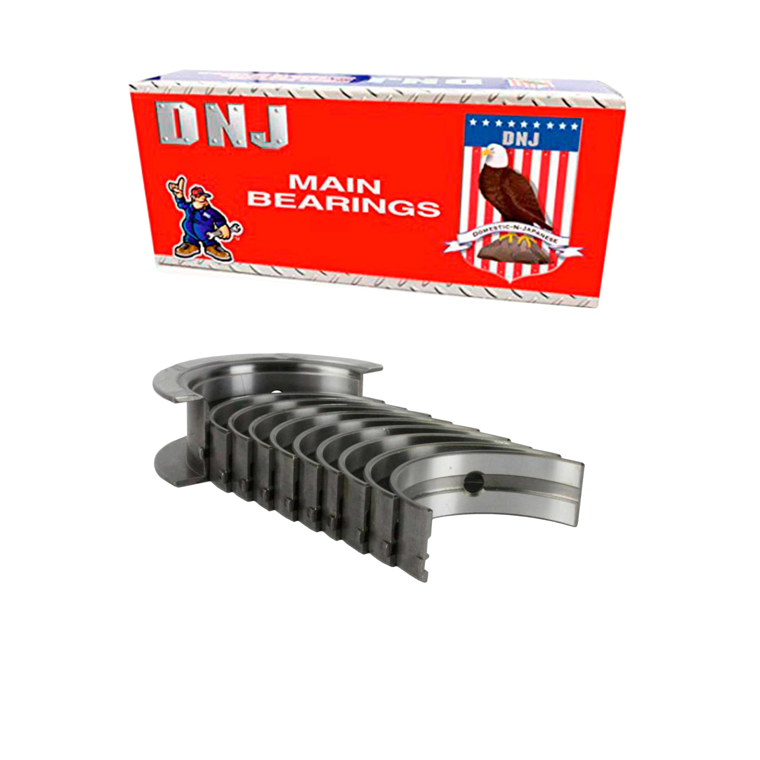 Dnj Mb405 Main Bearings For 1983-1993 / Ford, Mazda / 626, B2000, B2200, Mx-6, Probe / 2.0L, 2.2L / Sohc / L4 / 12V, 8V / 122Cid