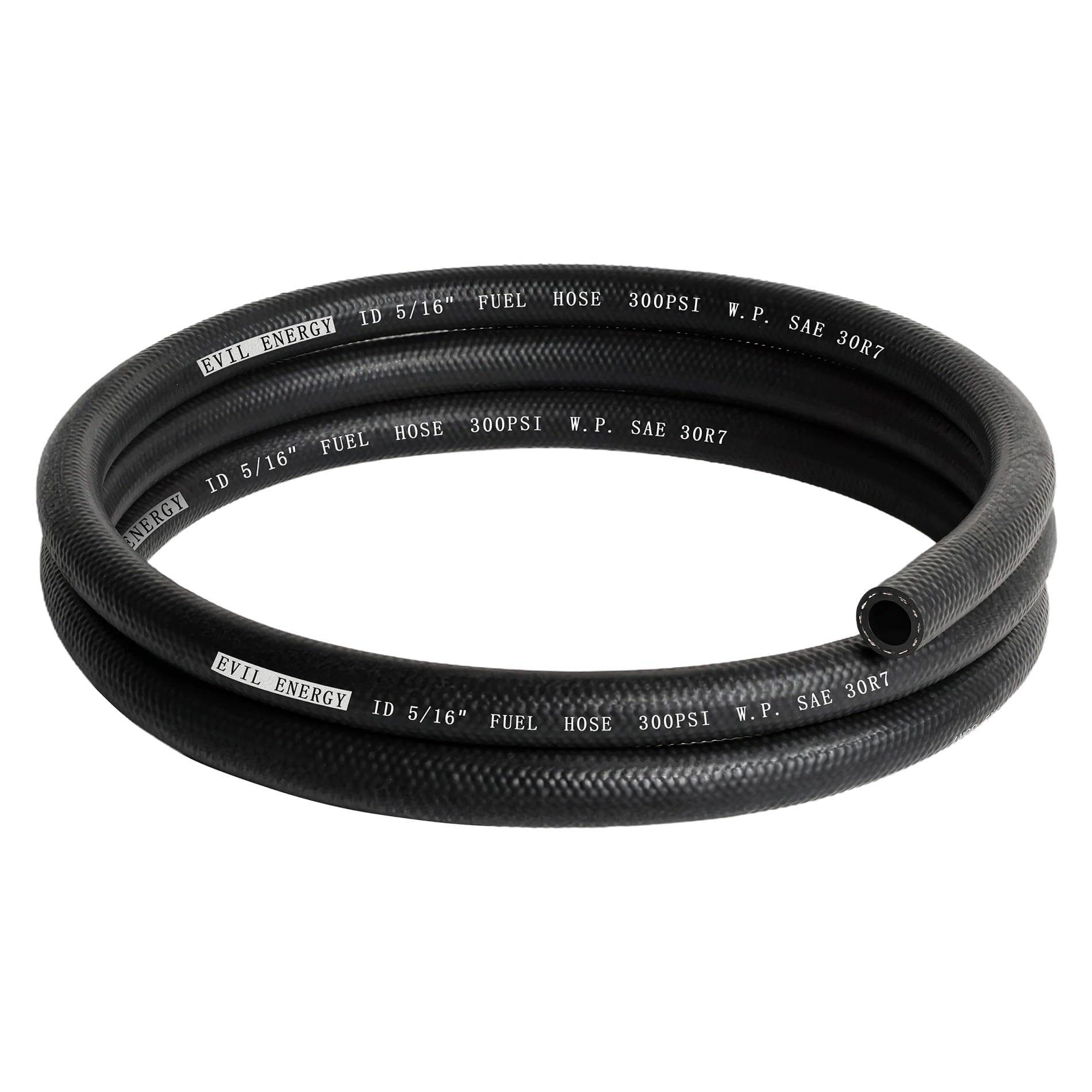 Evil Energy 5/16 Fuel Hose Line Push Lock Nbr Rubber Sae 30R7 5Ft 300Psi
