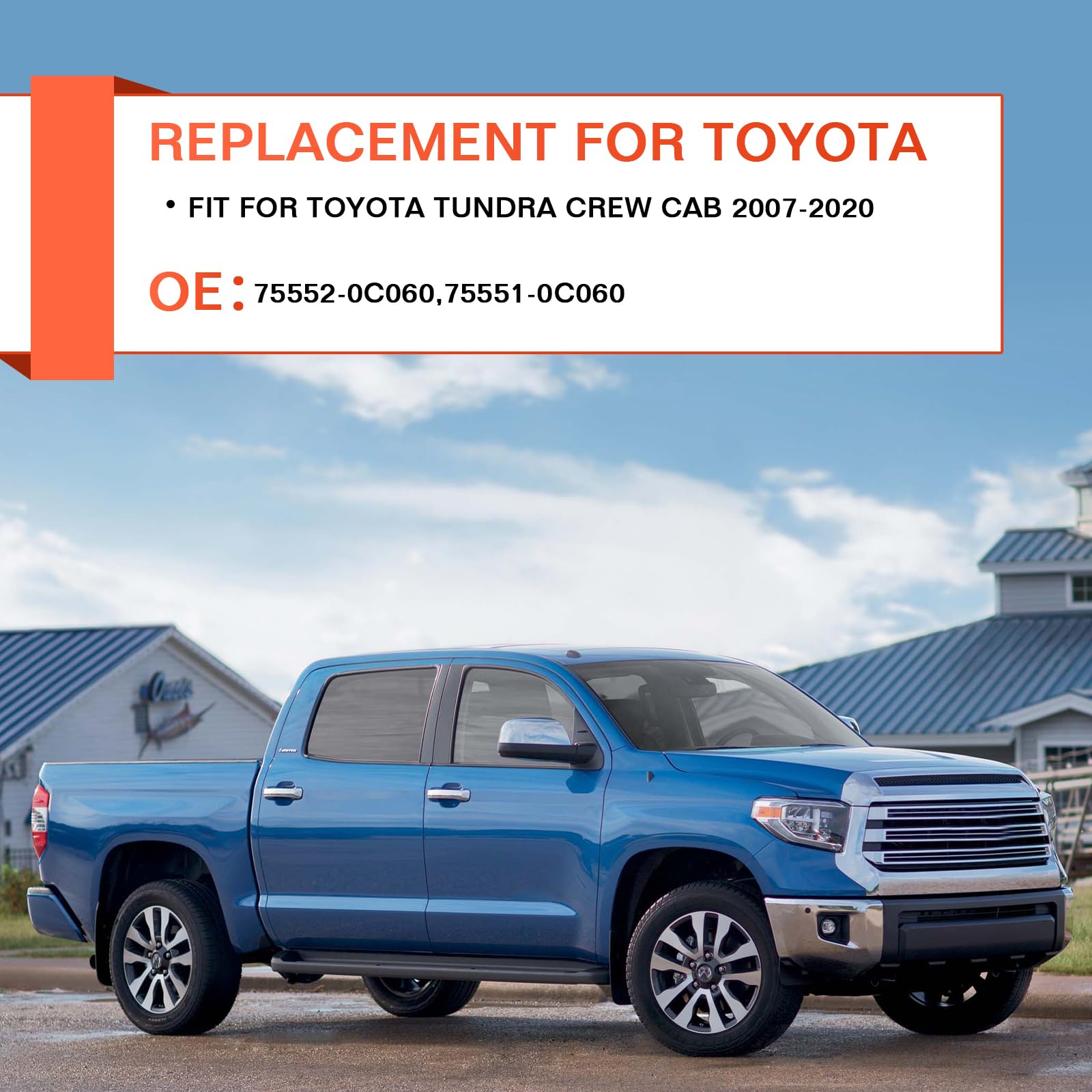 ACLONG Roof Molding Drip Weatherstrip Car Roof Moulding Trim Seal Kit Fit for Toyota Tundra Crew Cab 2007-2020 Replaces 75552-0C