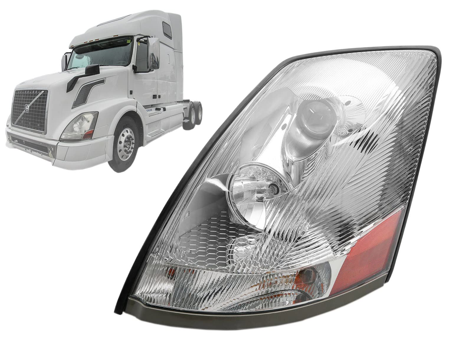 Auto Parts Avenue APA Replacement Headlamp Chrome for 2004-2018 VN VNM VNL 2004-2015 VT Driver Left LH Side 82329590